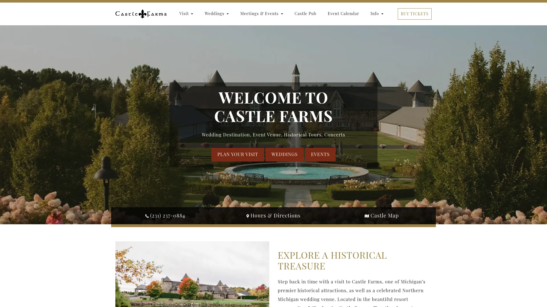 Castle Farms French stone castle wedding venue