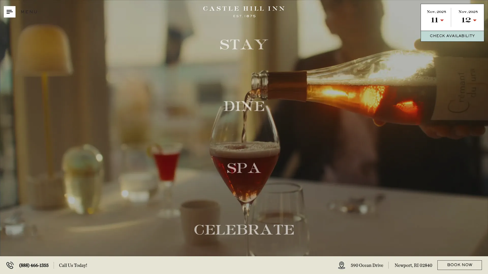 Castle Hill Inn lighthouse wedding venue in Newport