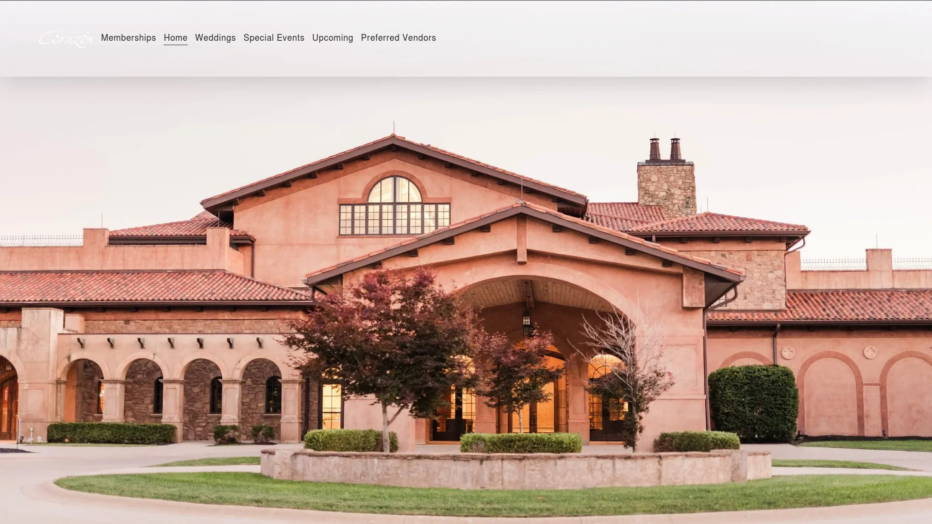 The Club at Corazon Tuscan waterfront wedding venue