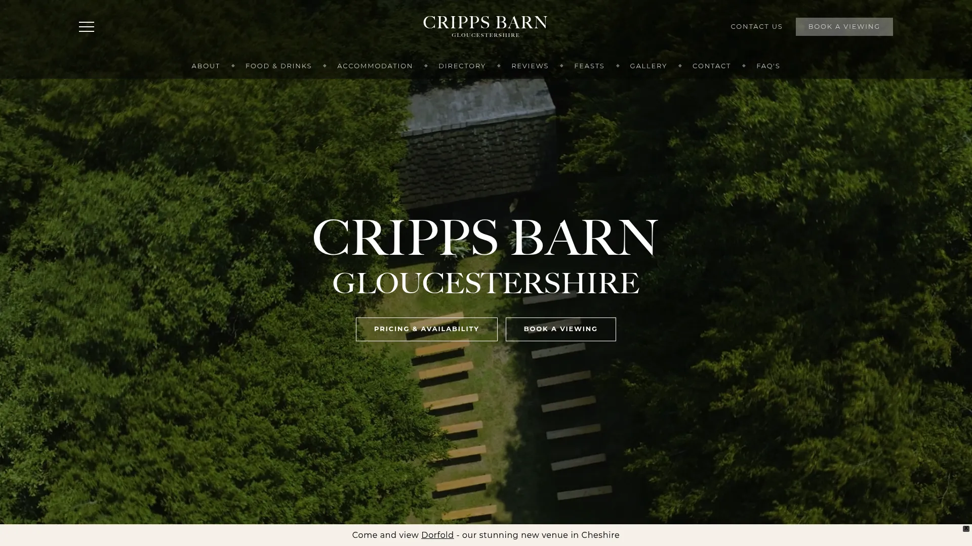 Cripps Barn rustic wedding venue