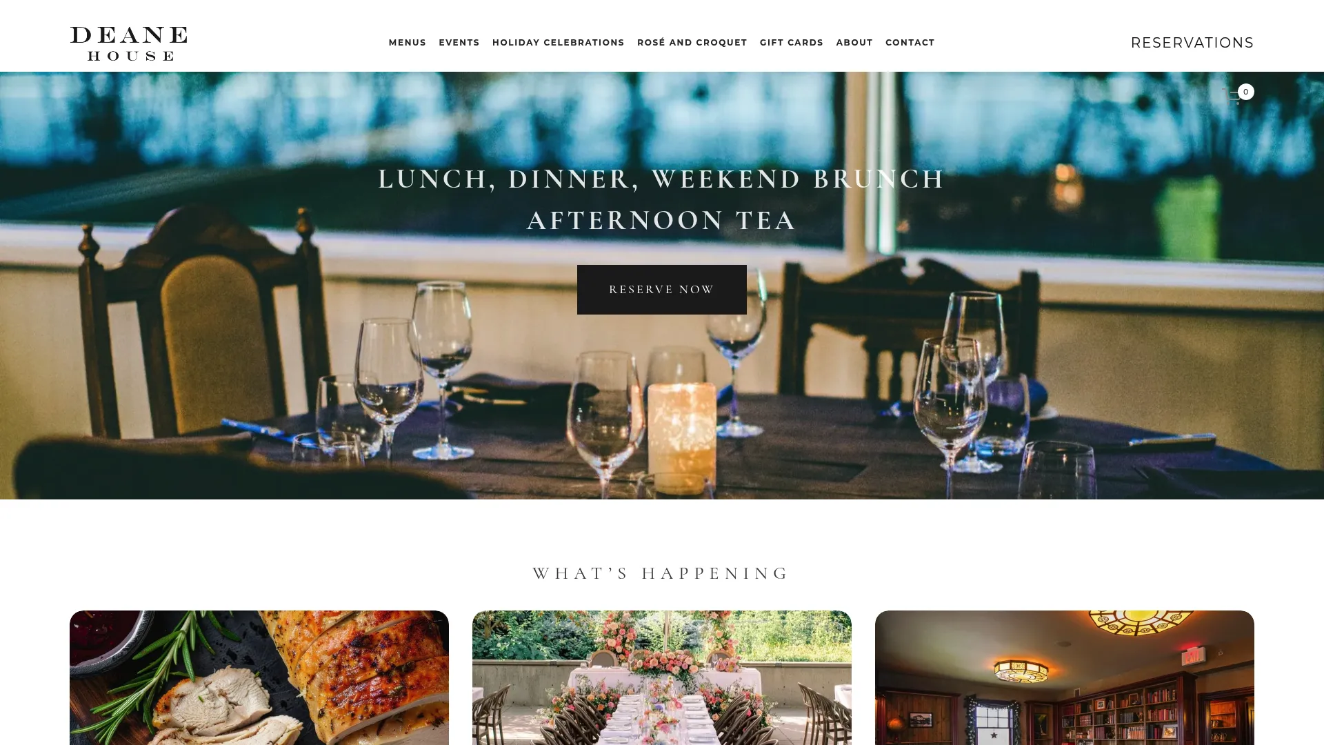 The Deane House historic building with riverside gardens