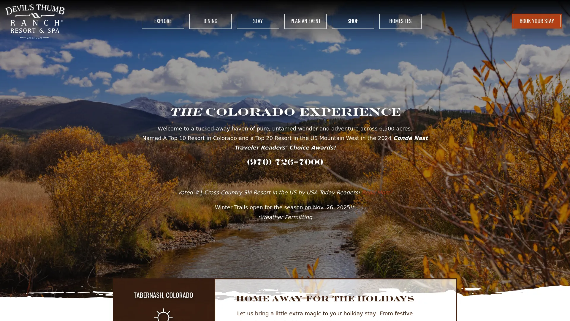 Devil's Thumb Ranch luxury wedding venue Colorado