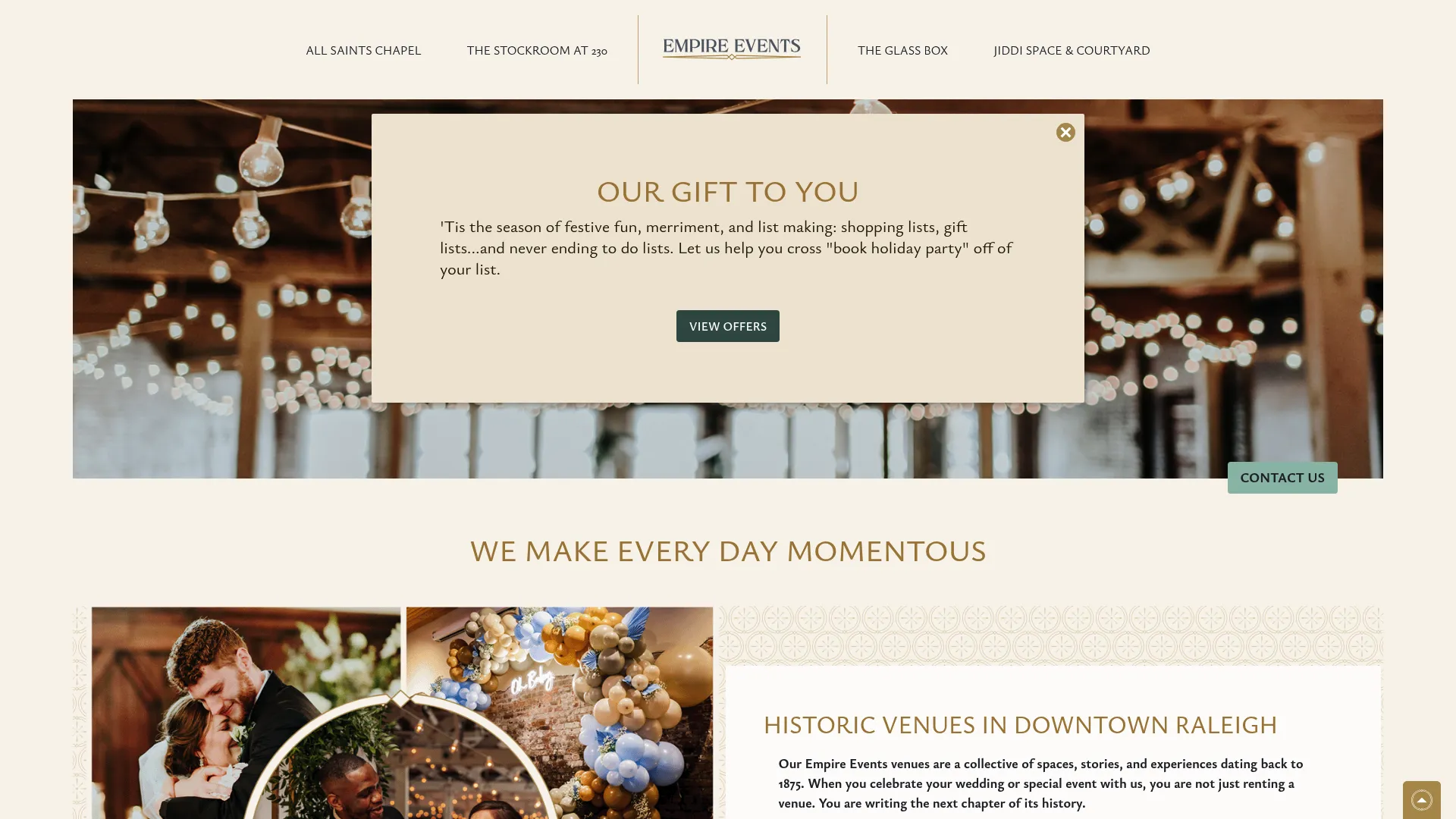 Empire Events historic wedding venue collection Raleigh