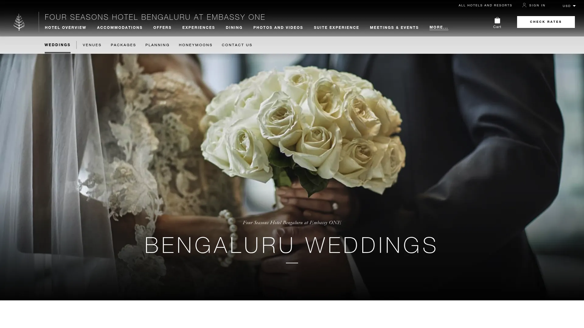 Four Seasons Hotel Bengaluru butterfly garden wedding venue