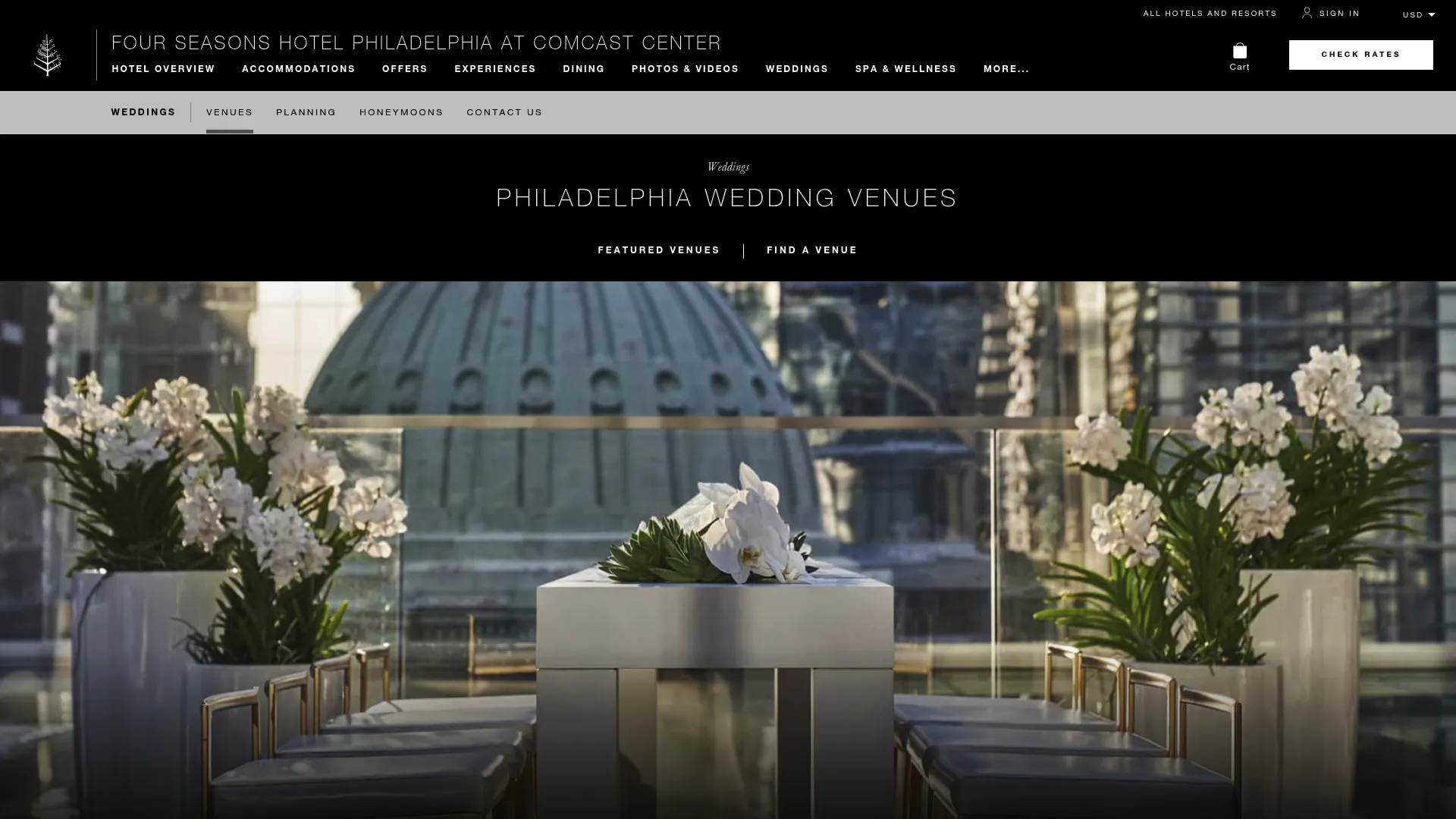 Four Seasons Philadelphia wedding venues page