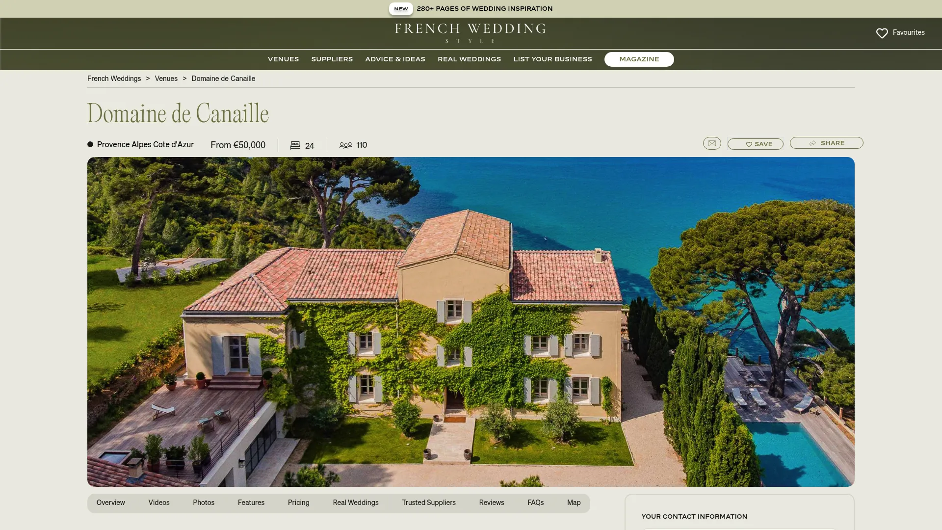 Domaine de Canaille private estate wedding venue