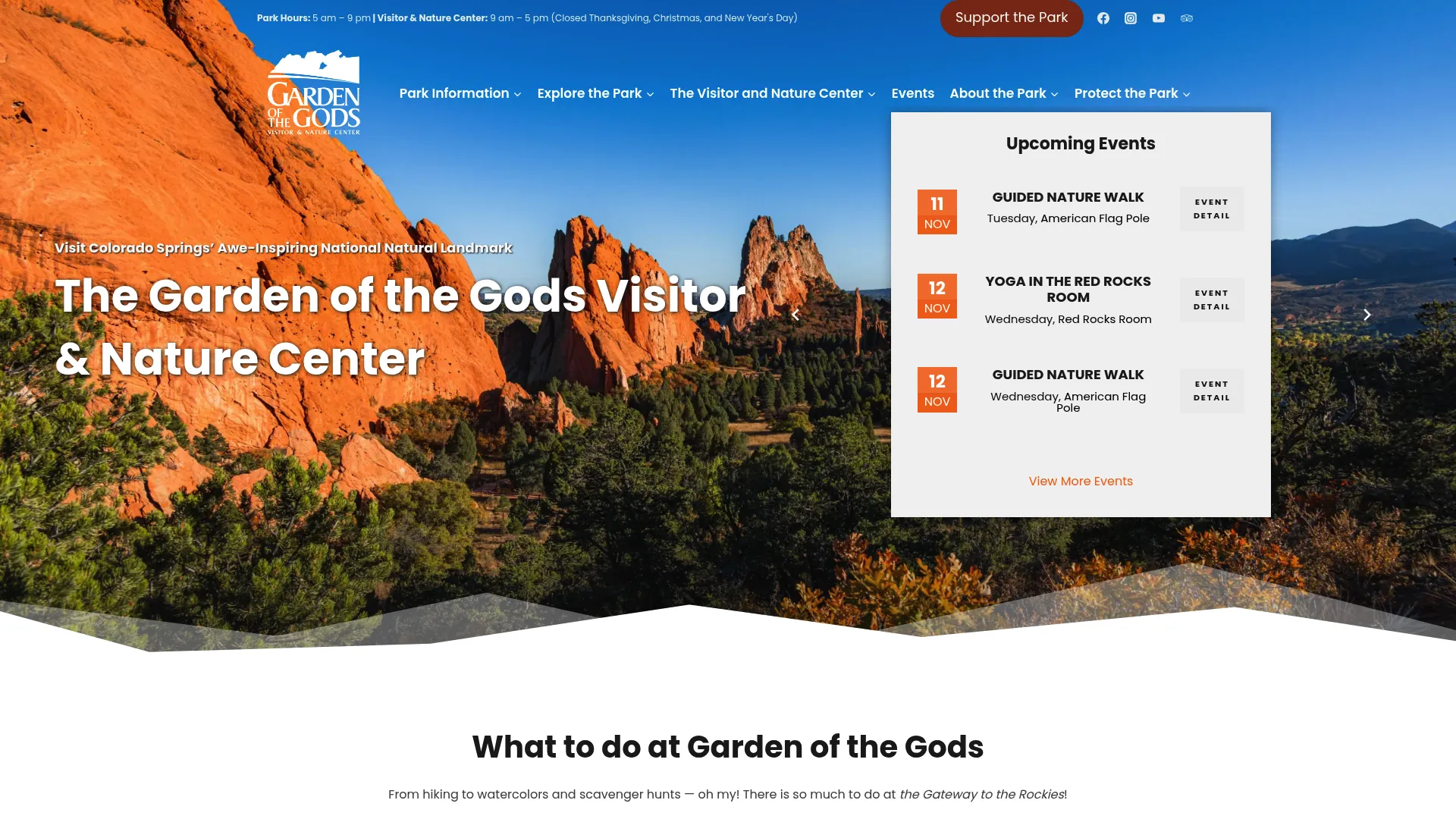 Garden of the Gods Park red rock formations wedding ceremony