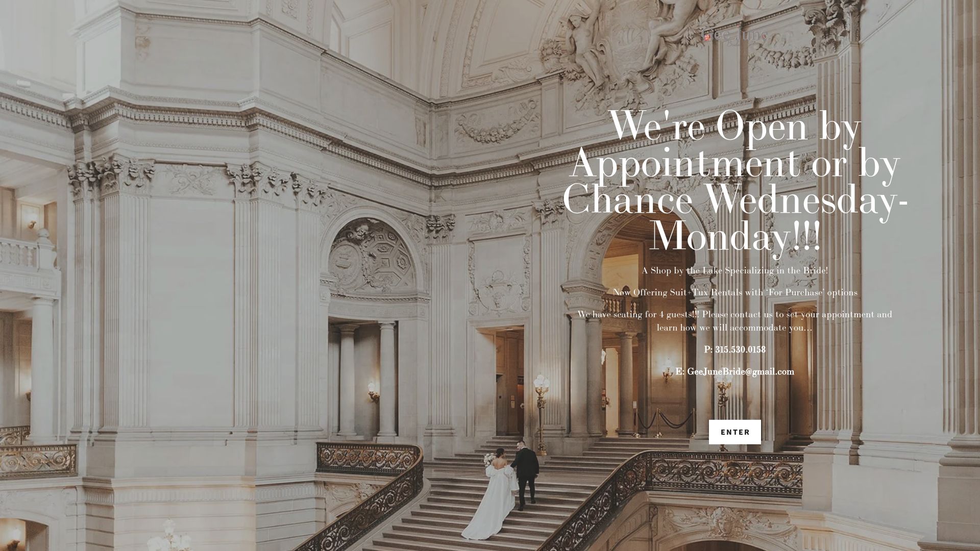 Gee June Bridal lakeside location