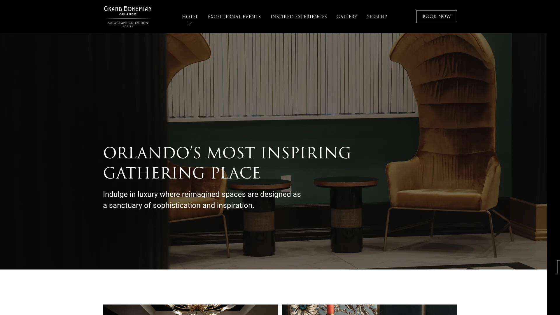 Grand Bohemian Hotel elegant interior event space