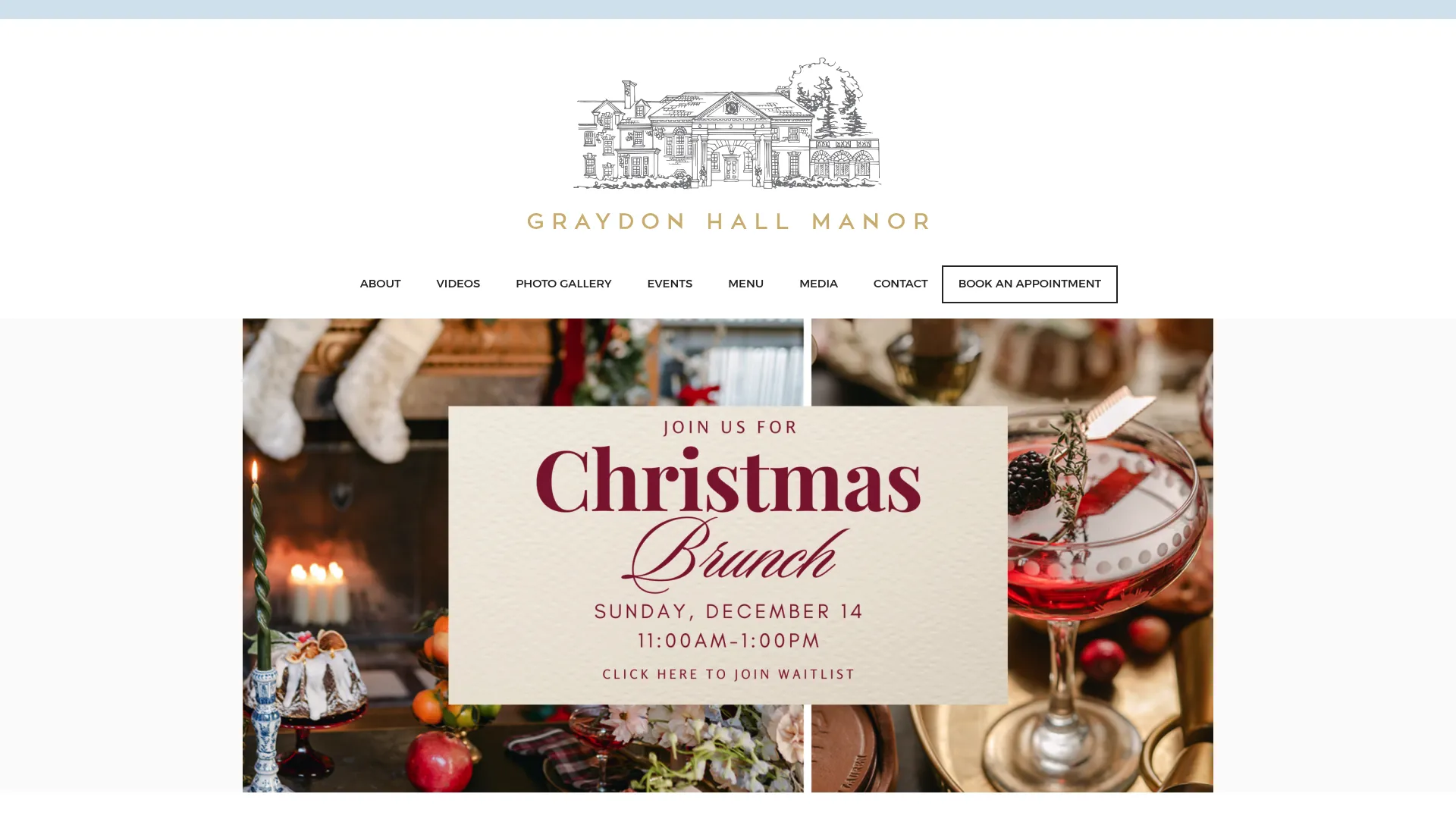 Graydon Hall Manor elegant ballroom with crystal chandeliers and formal garden views