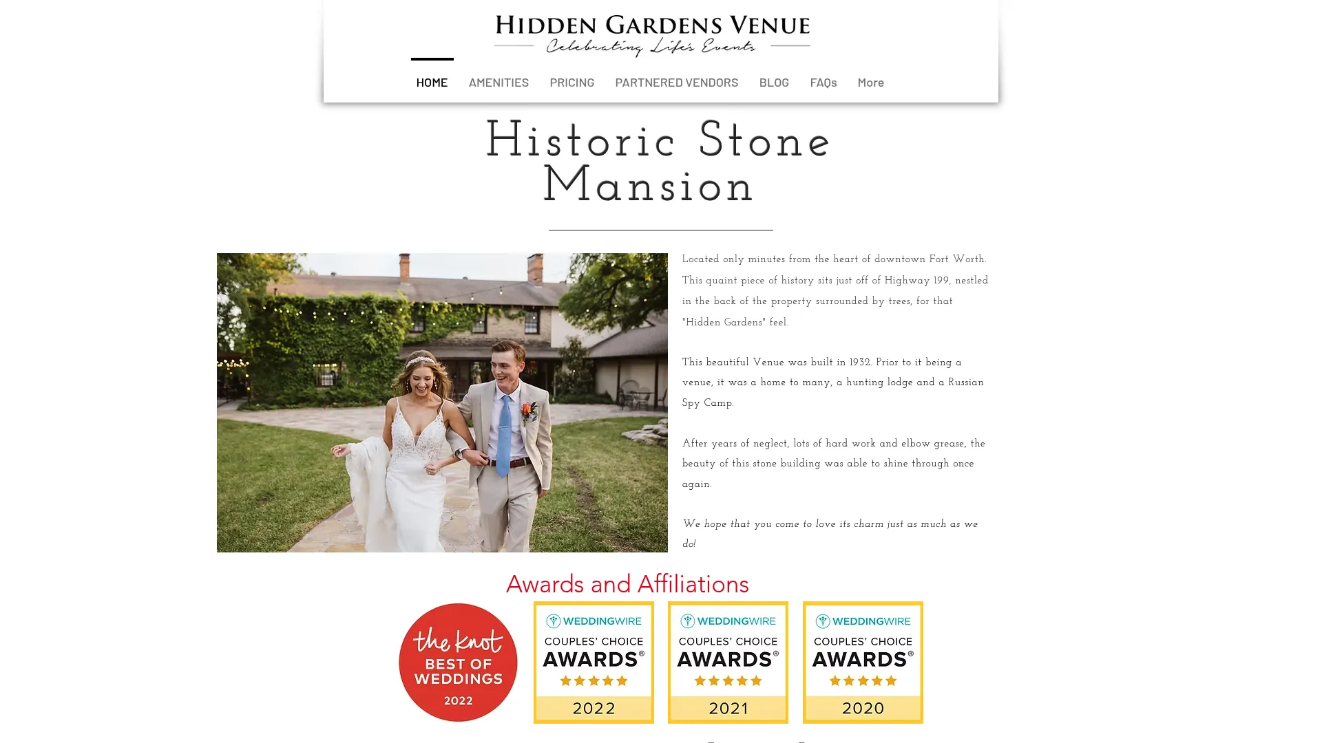 Hidden Gardens Events historic stone mansion