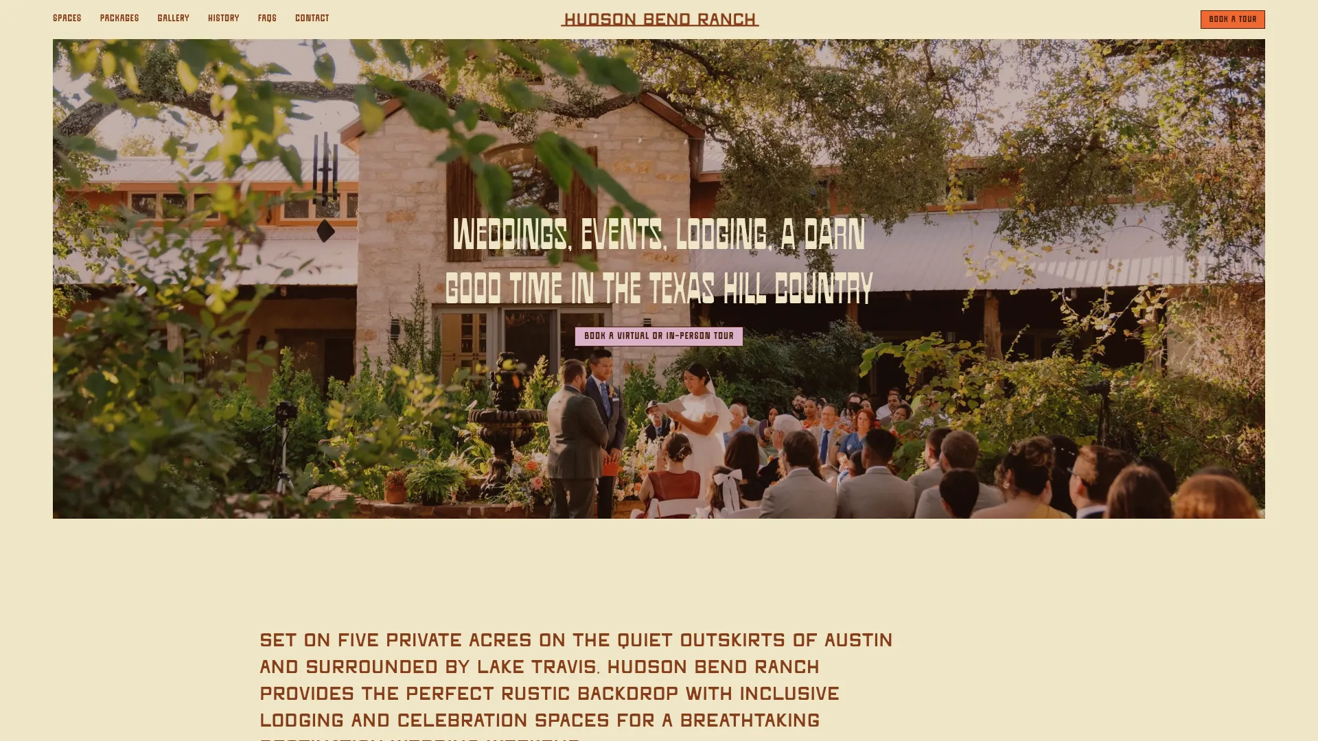 Hudson Bend Ranch lakeside wedding venue