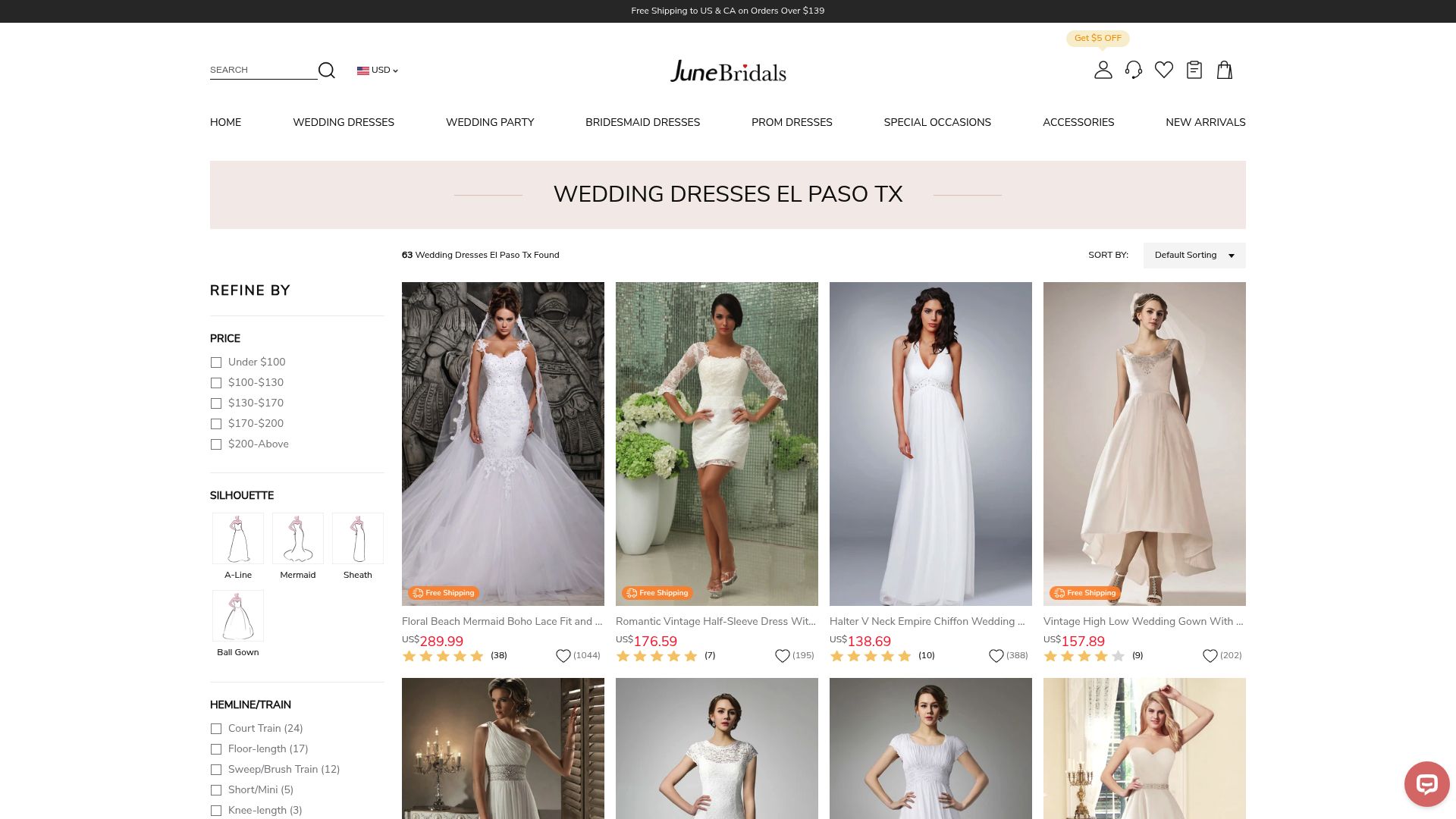 June Bridals El Paso wedding dresses collection