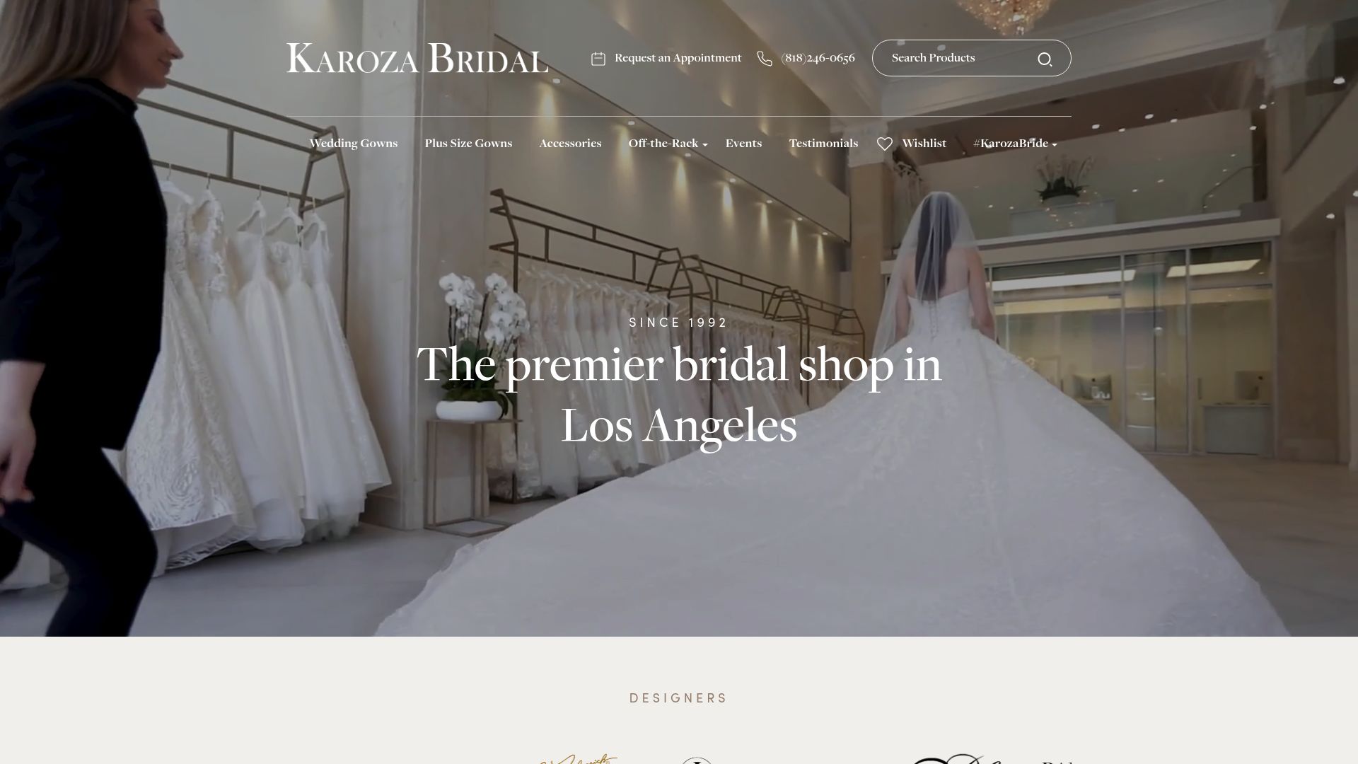 Screenshot of karozabridal.com