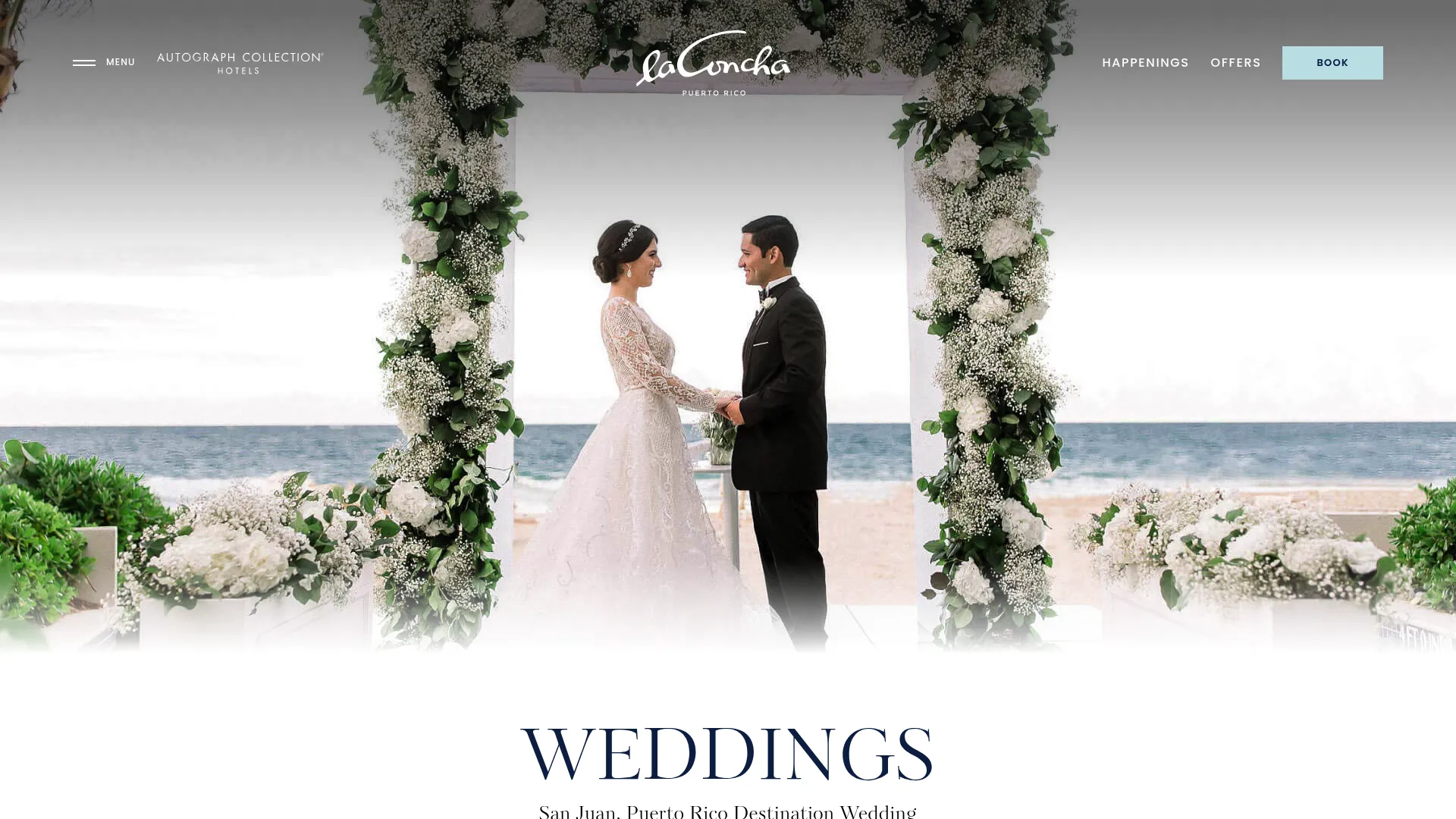 La Concha Resort beachfront wedding venue Condado