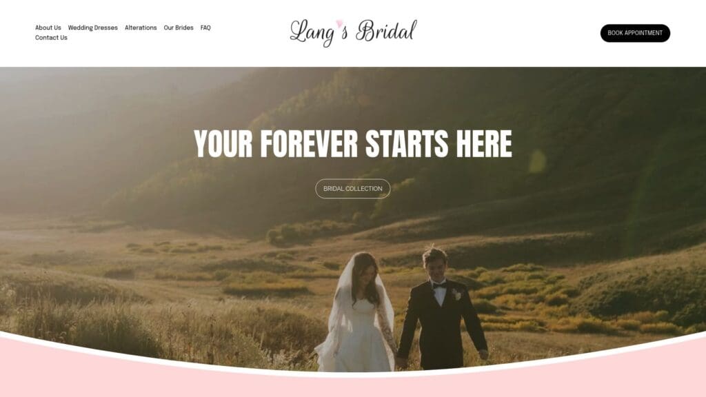 Lang's Bridal Arlington storefront