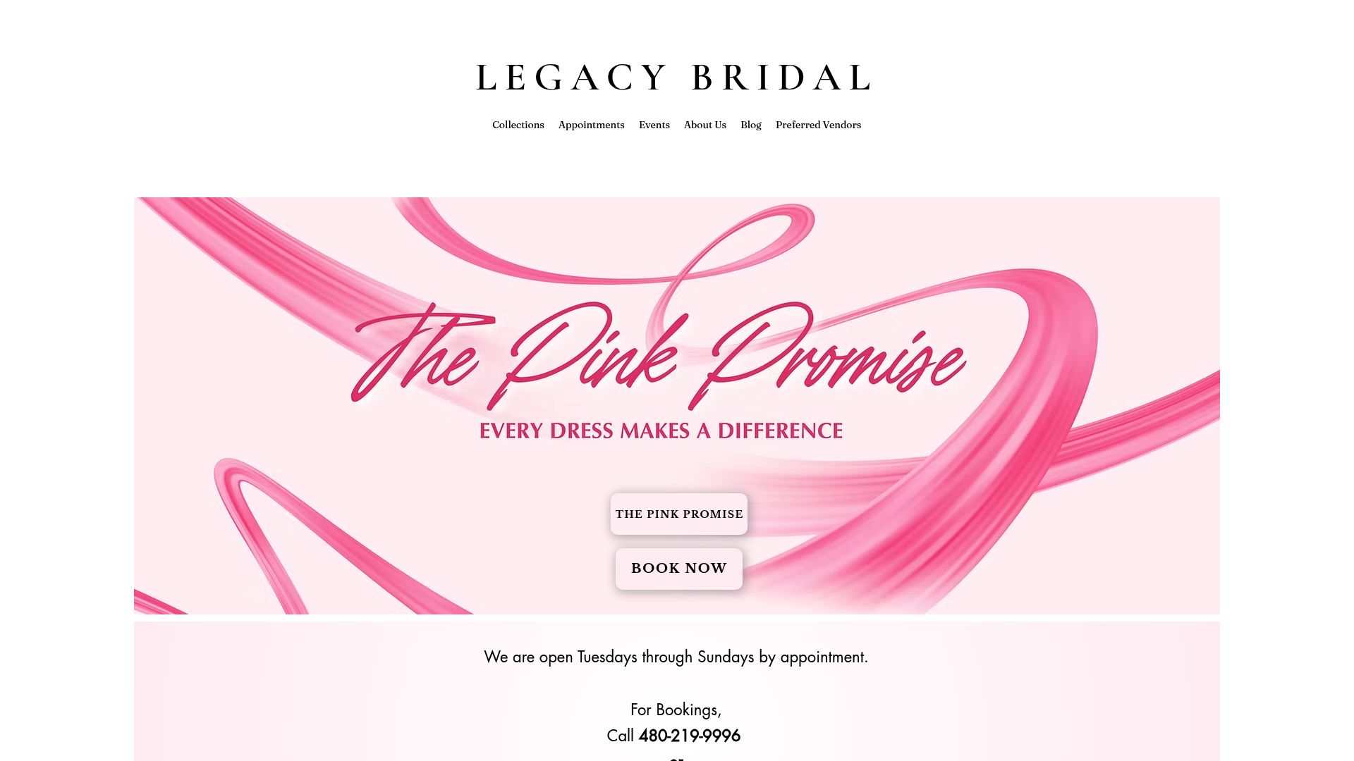 Legacy Bridal Boutique elegant interior