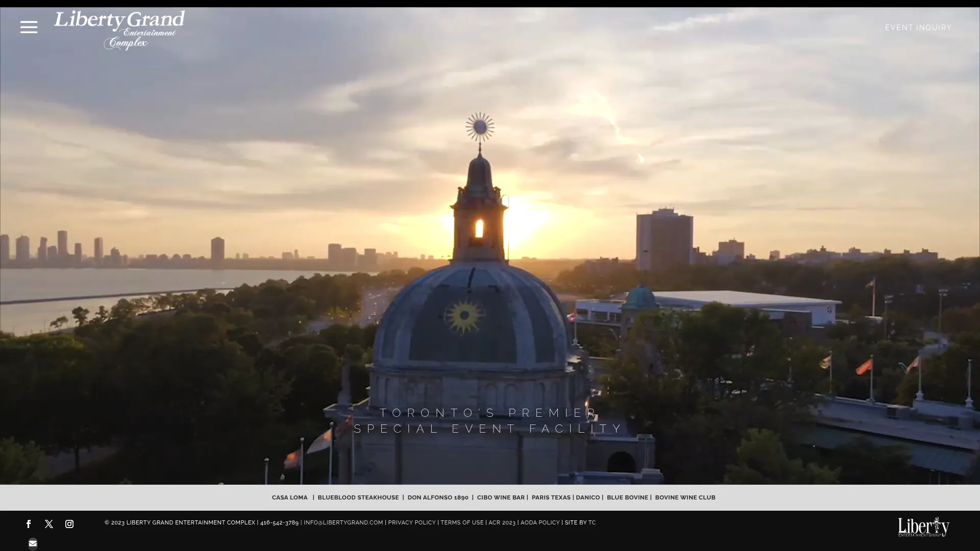 Liberty Grand Entertainment Complex waterfront venue with Lake Ontario views and historic architecture