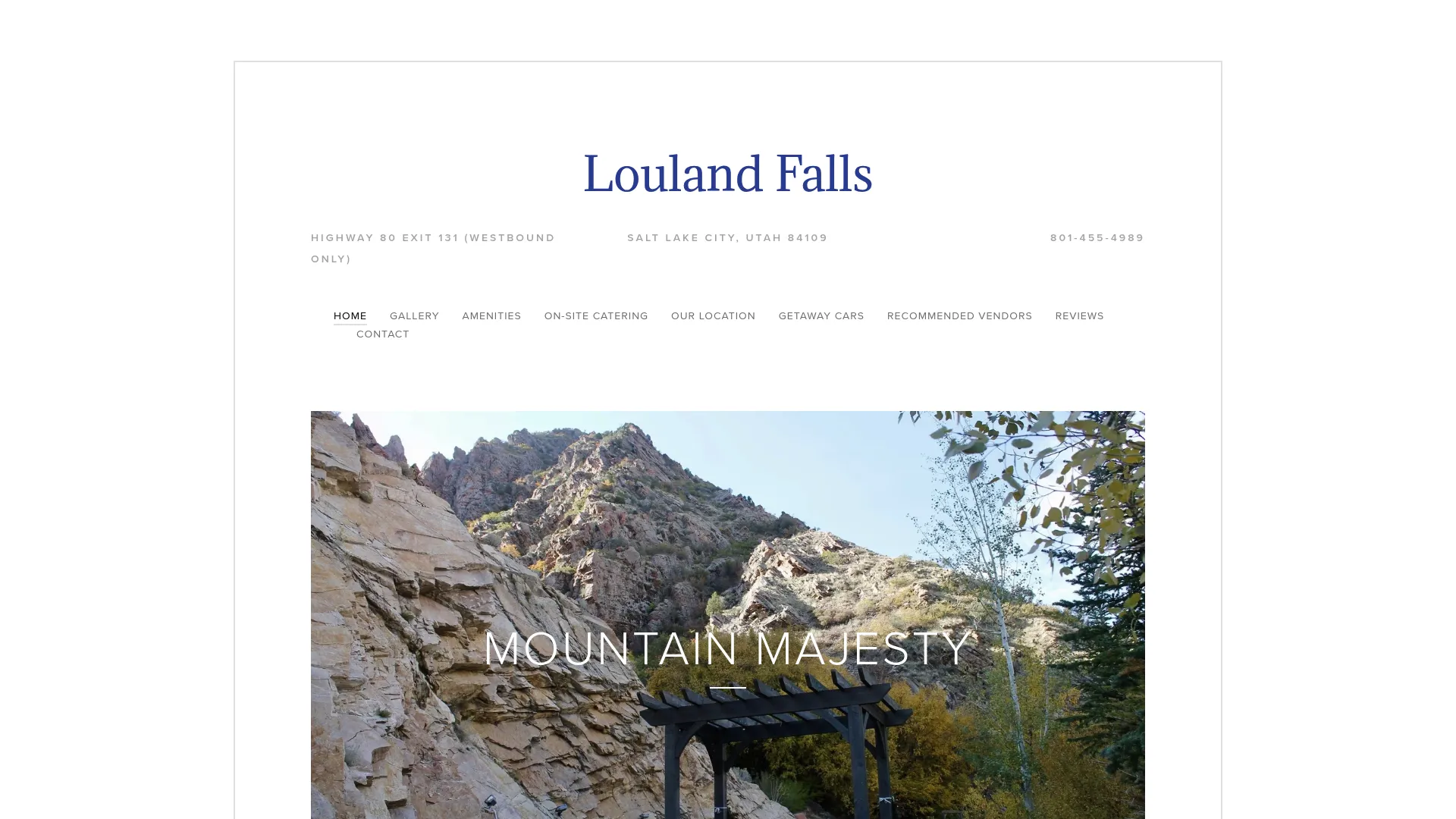 Louland Falls waterfall ceremony site