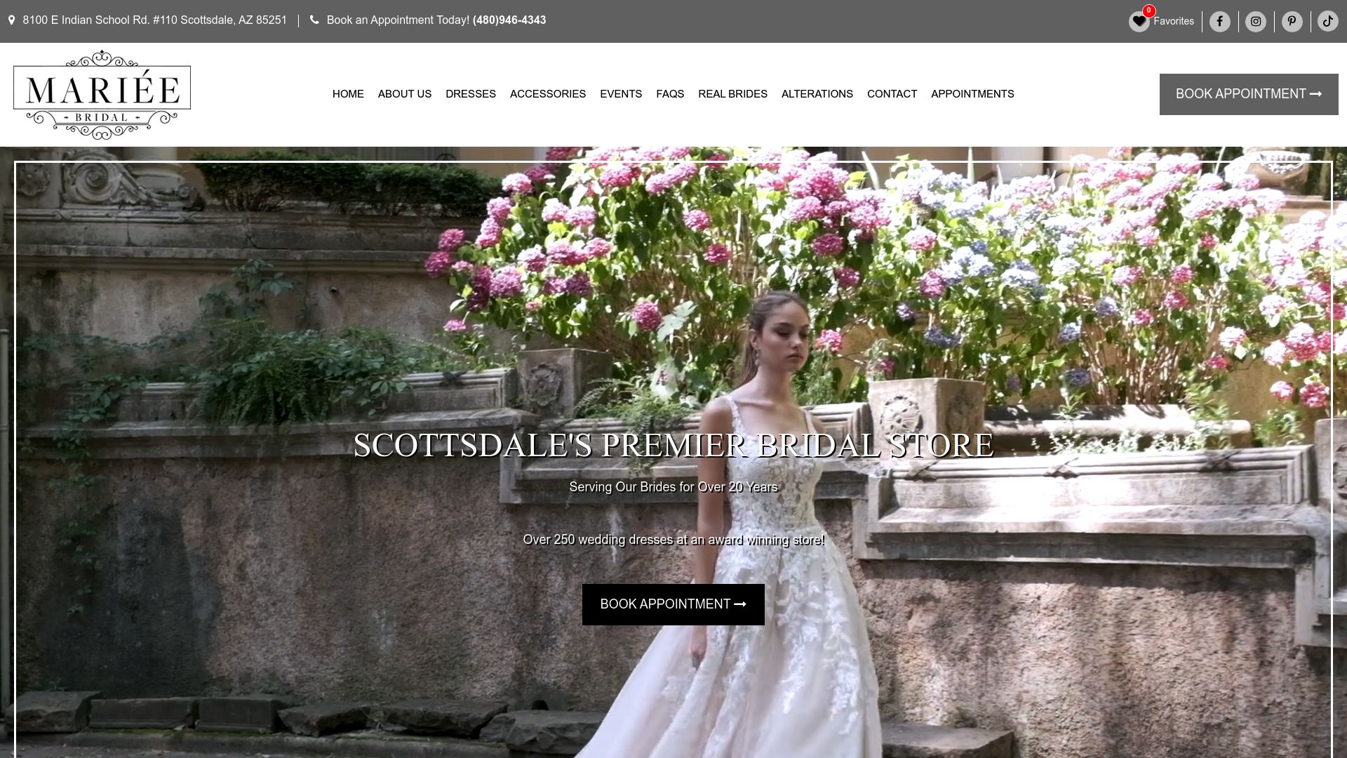 Mariee Bridal Gallery website