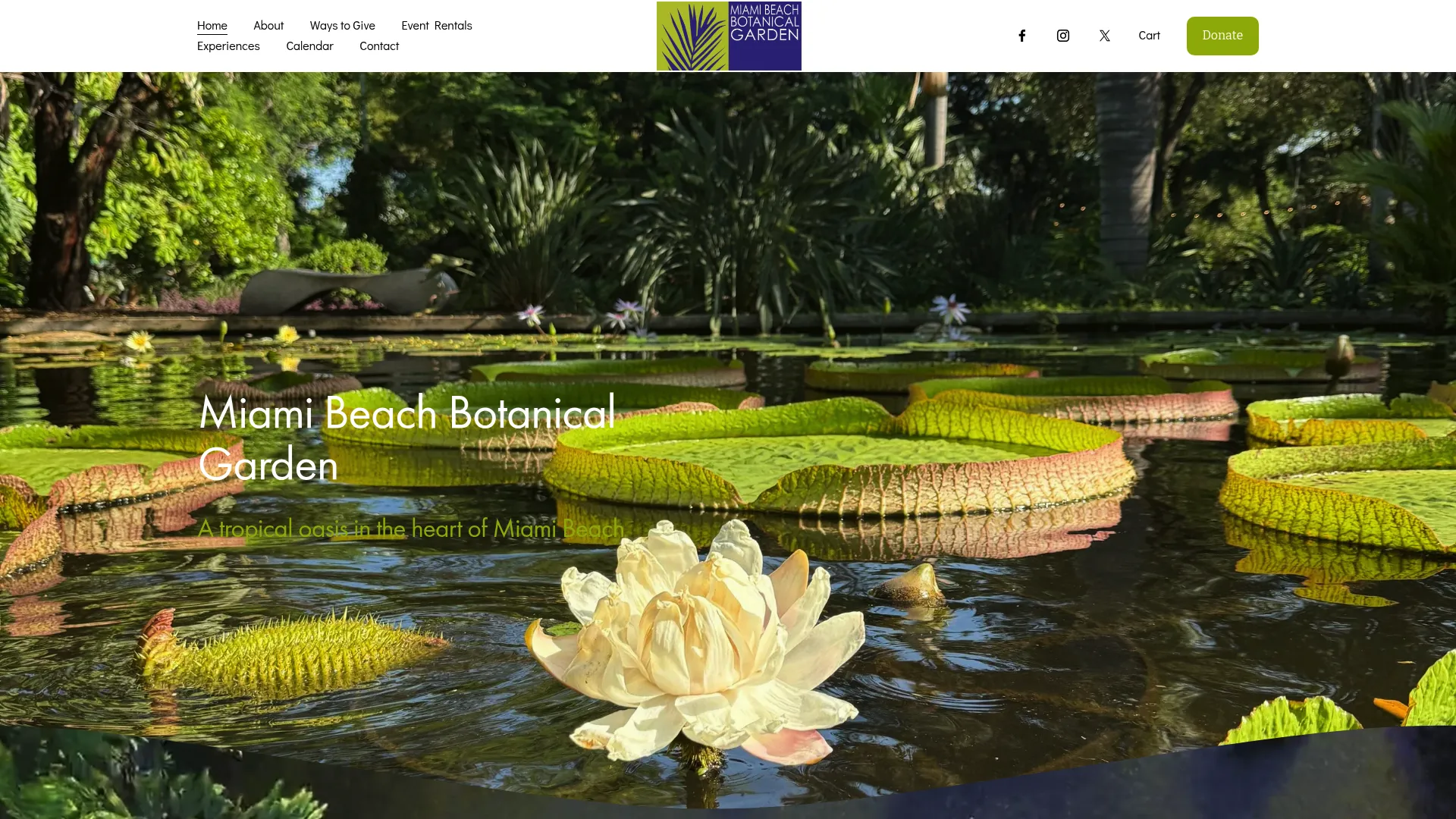 Miami Beach Botanical Garden private wedding venue