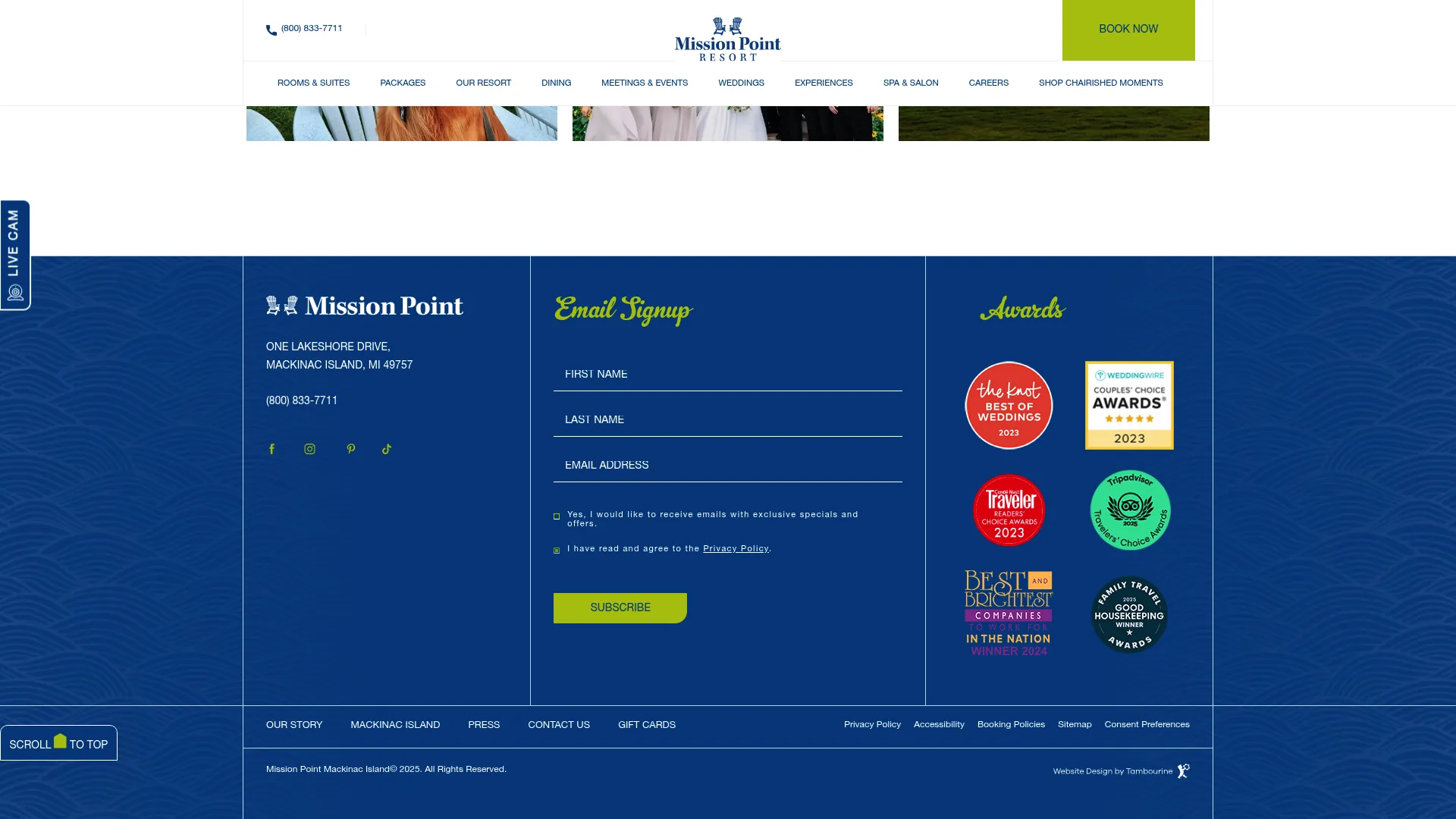 Mission Point Resort Mackinac Island wedding venue