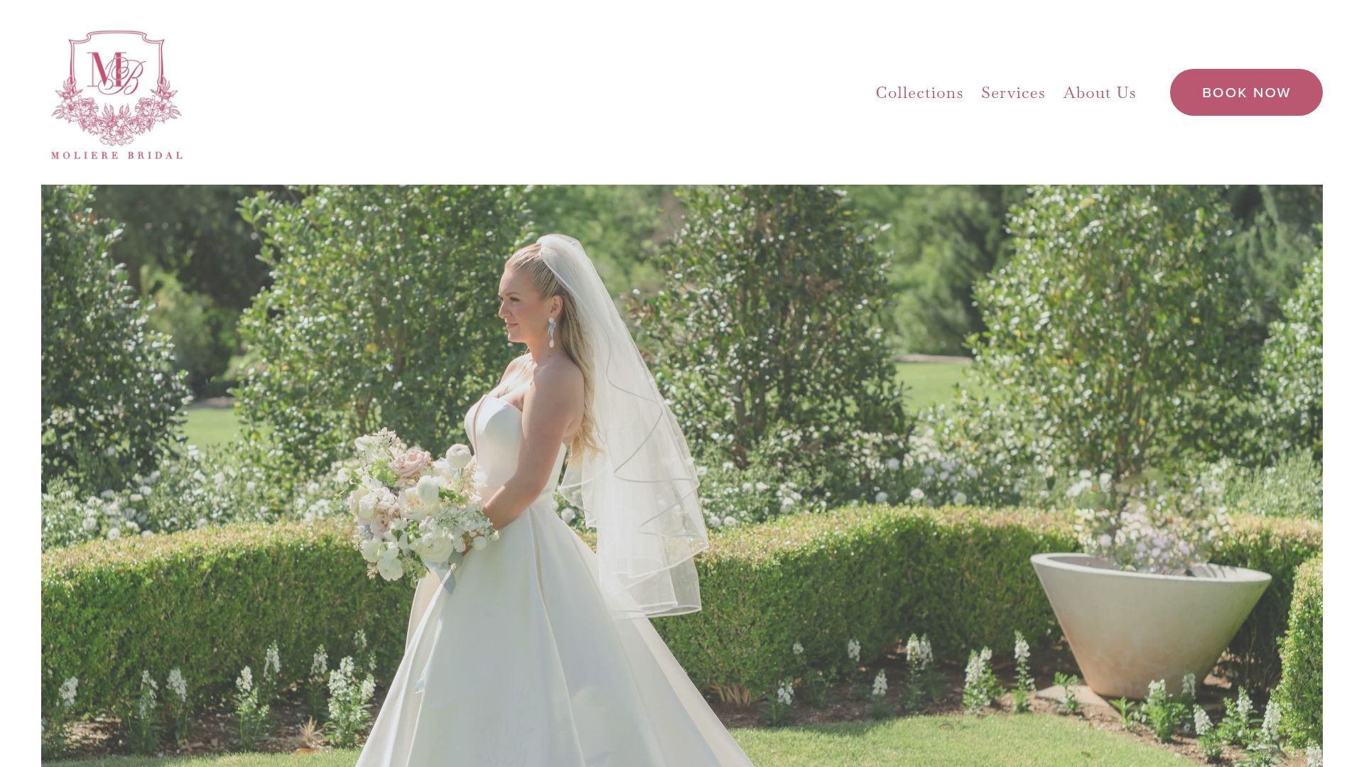 Moliere Bridal website homepage