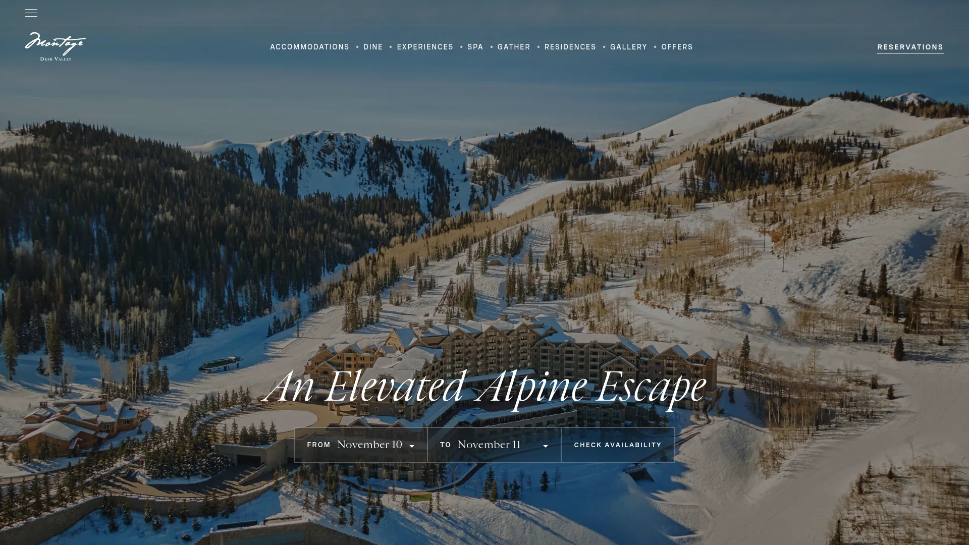 Montage Deer Valley resort mountain views