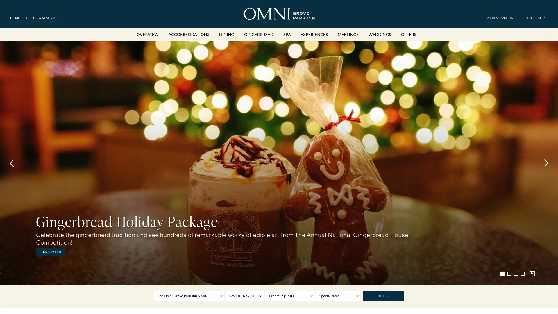 Omni Grove Park Inn Arts & Crafts resort venue