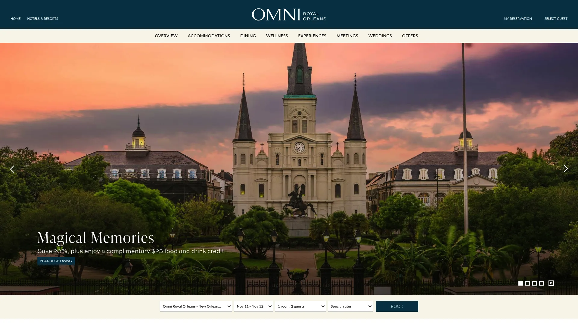 Omni Royal Orleans luxury French Quarter hotel wedding venue