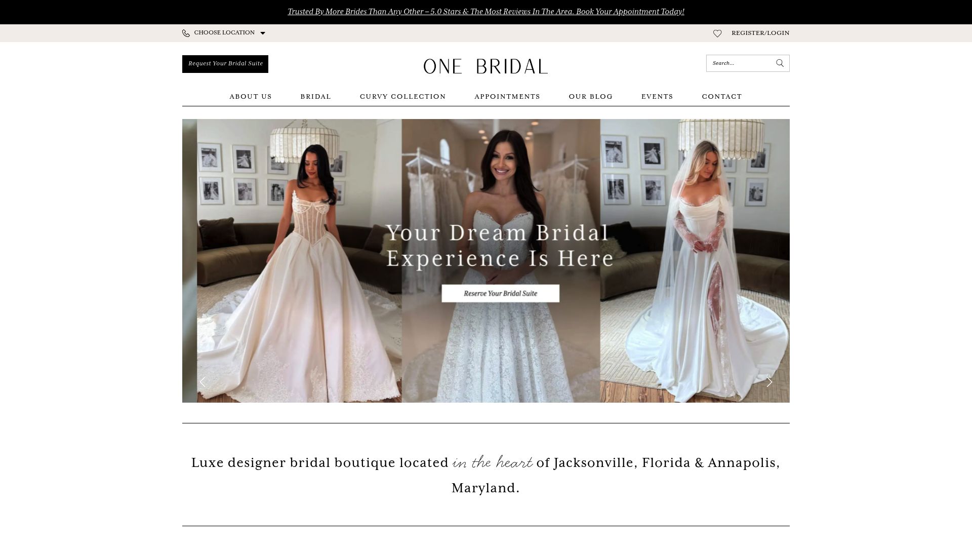 One Bridal modern bout ique interior