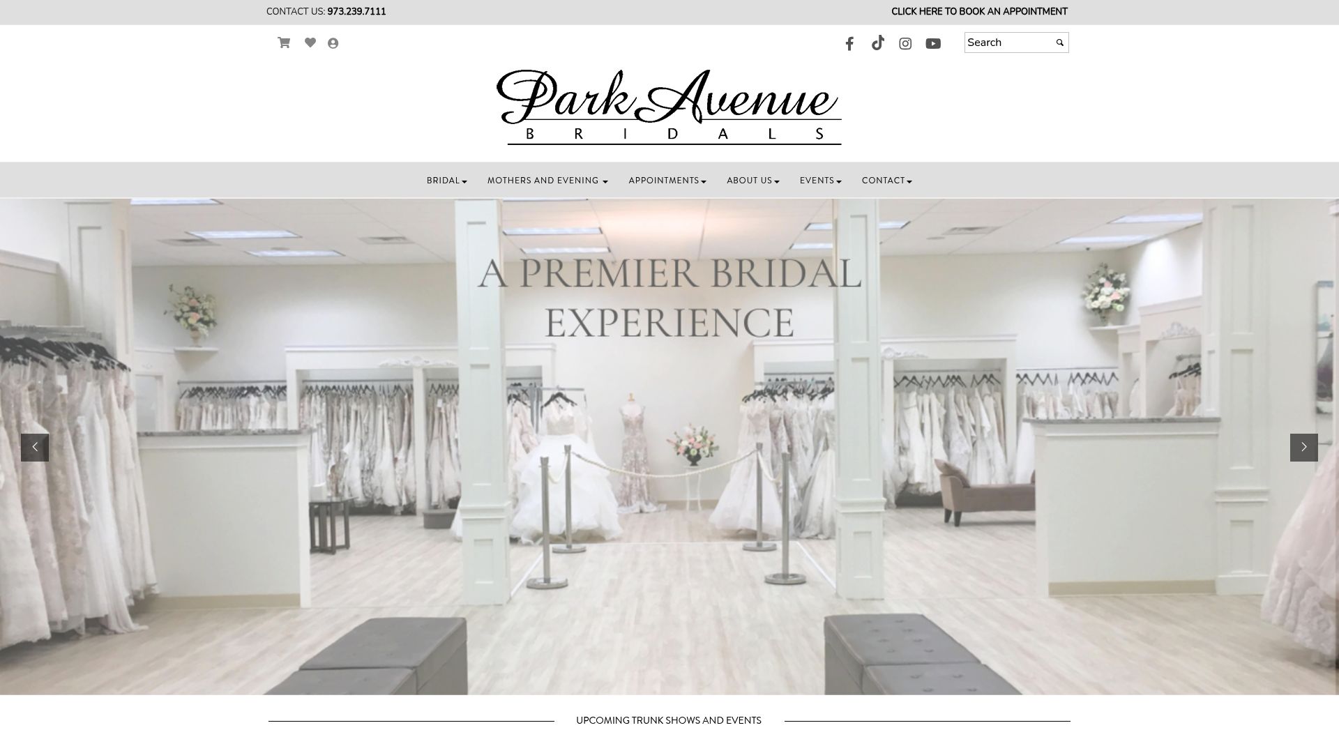 Park Avenue Bridals showroom interior
