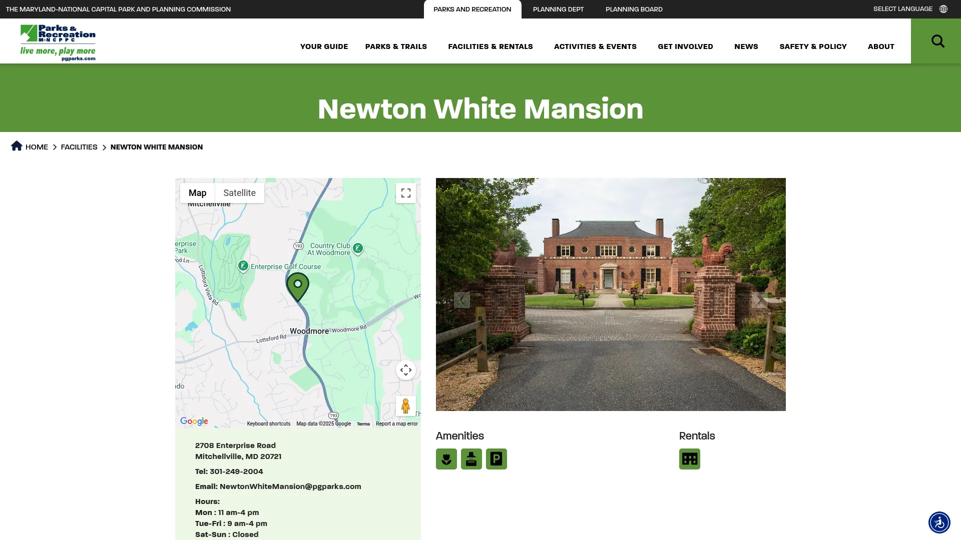 Newton White Mansion glass wall wedding venue