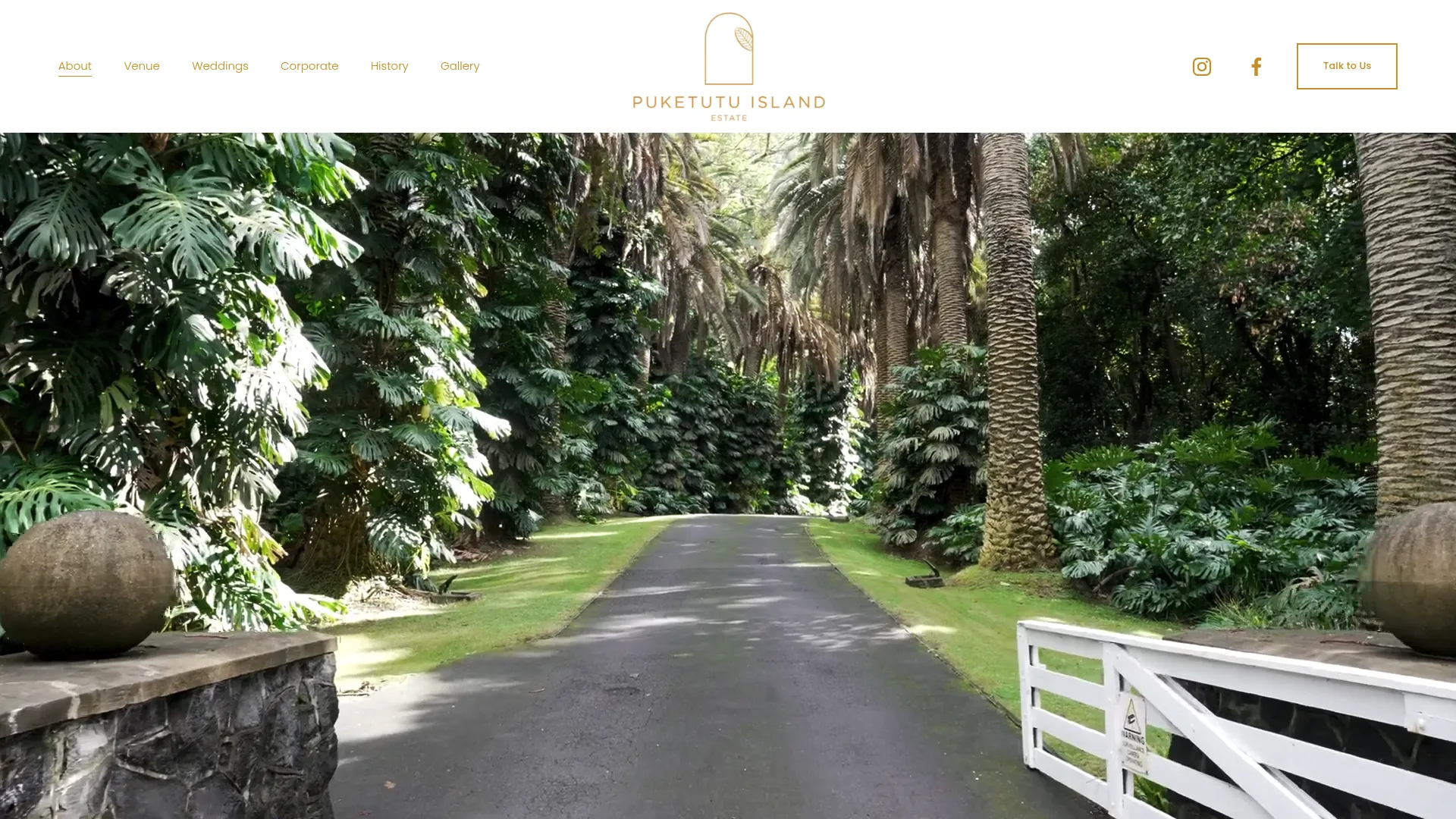 Puketutu Island Estate Spanish Mission homestead with gardens