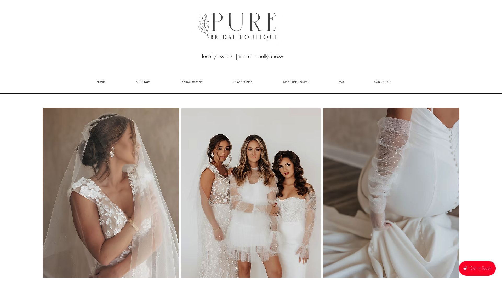 Pure Bridal Boutique private appointment setting