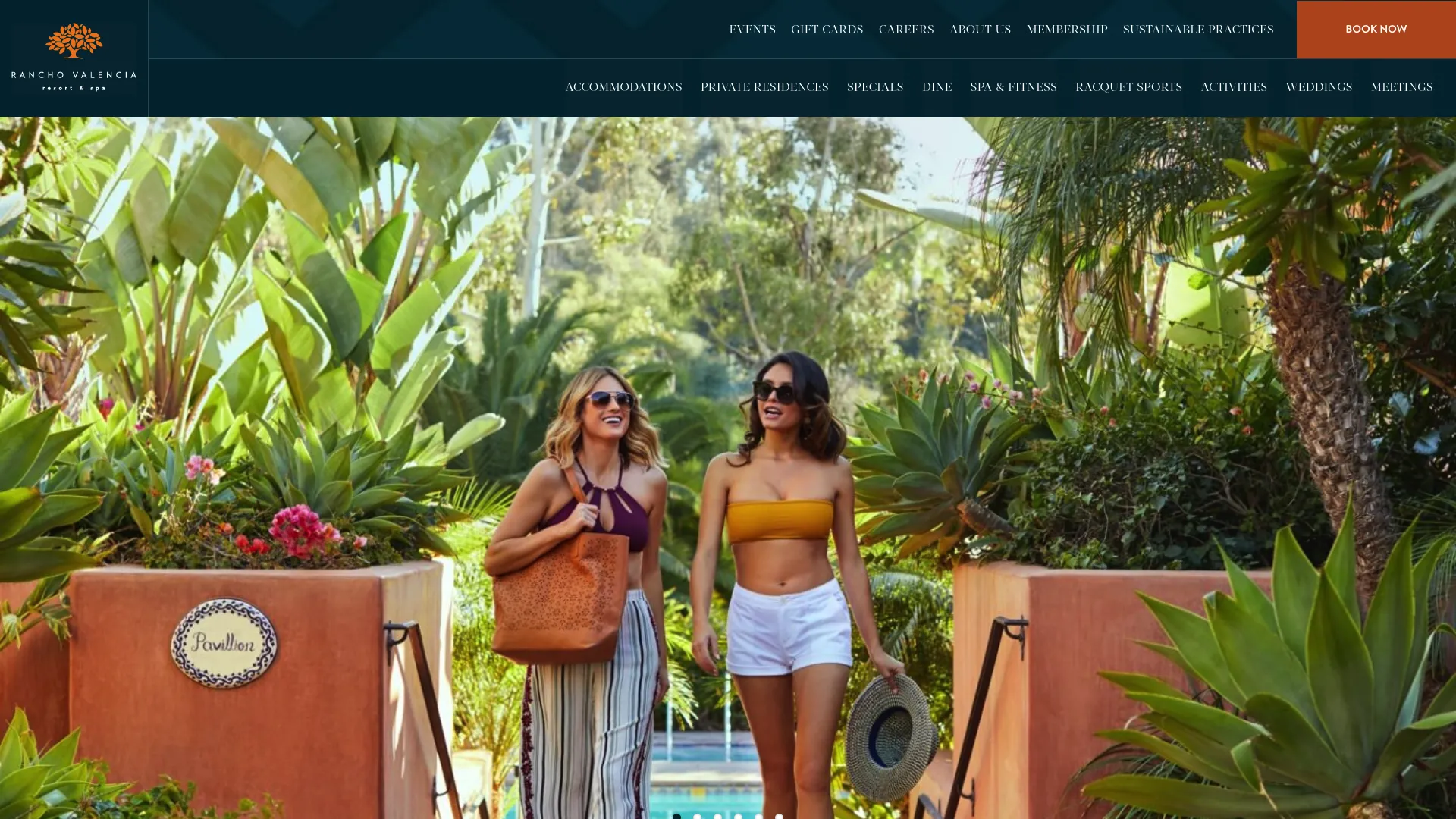 Rancho Valencia Resort grand lawn wedding space