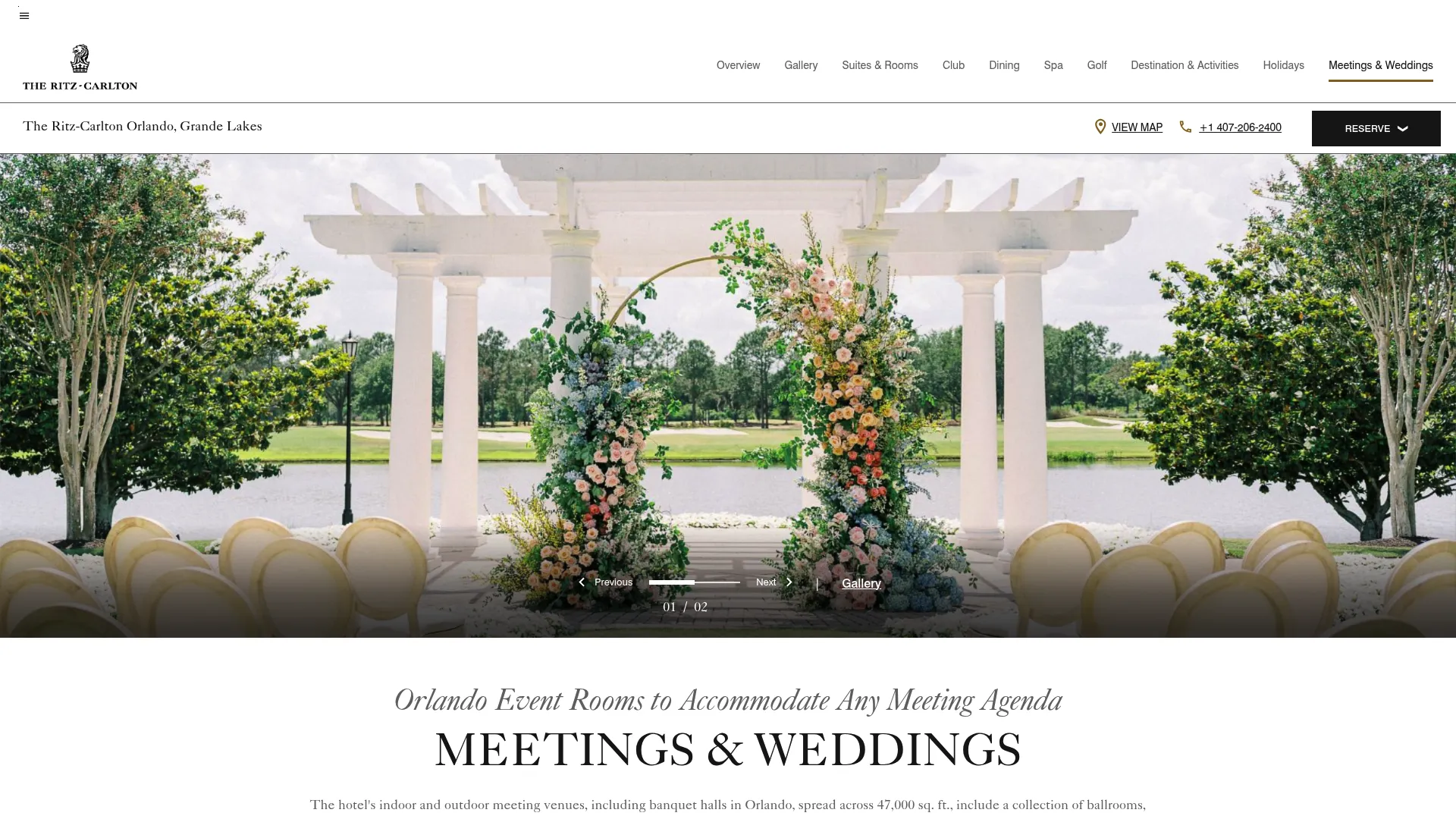 Ritz-Carlton Orlando Grande Lakes wedding venue