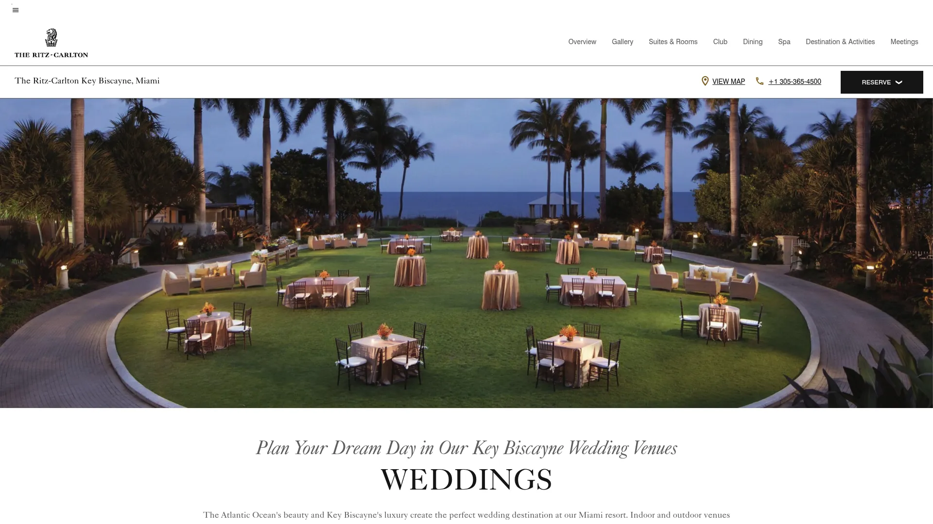Ritz-Carlton Key Biscayne oceanfront wedding venue