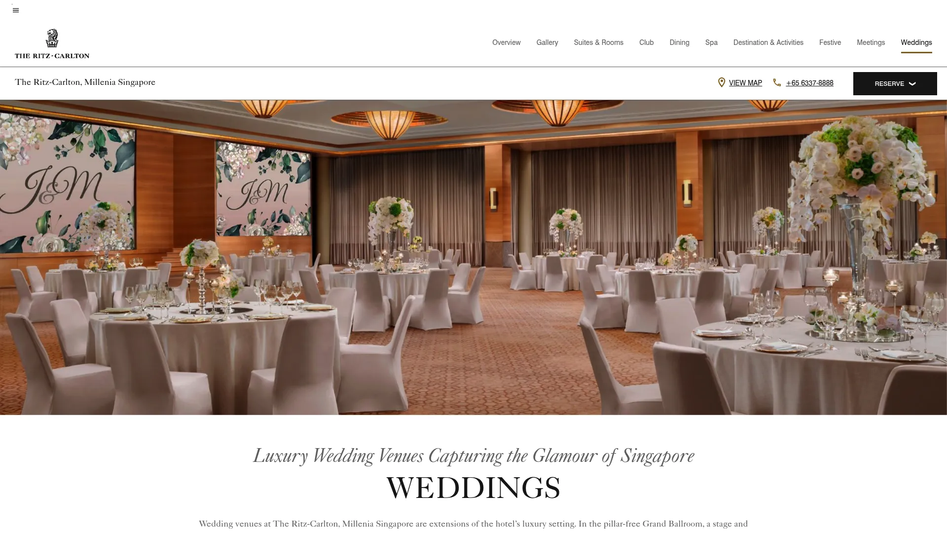 The Ritz-Carlton Singapore Grand Ballroom with LED walls