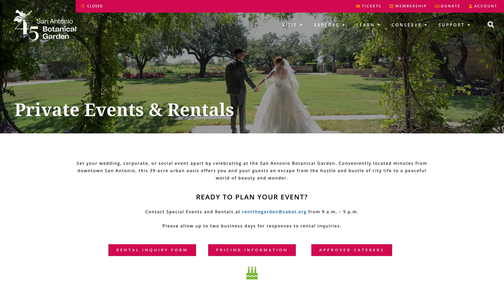 San Antonio Botanical Garden Wedding Venue