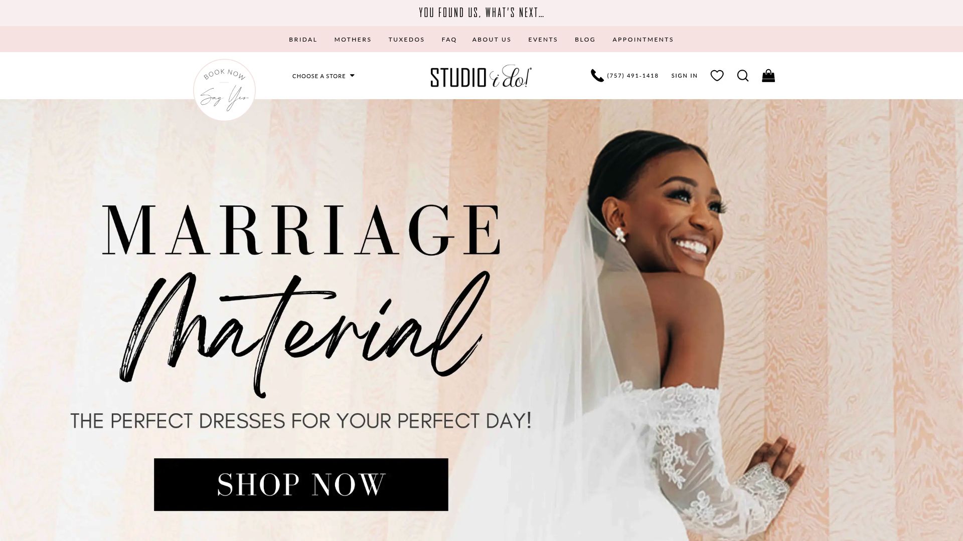 Studio I Do bridal shop interior