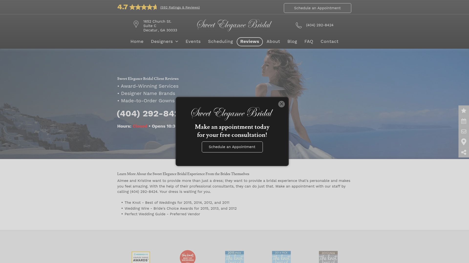 Sweet Elegance Bridal reviews screenshot