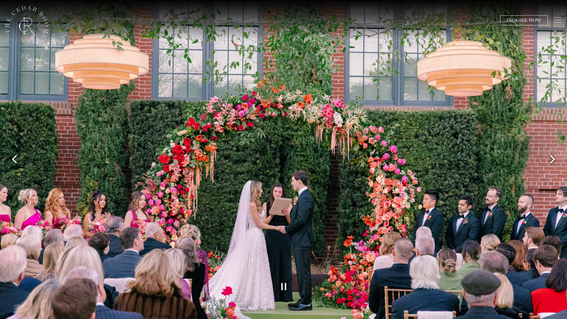 The Cedar Room industrial venue with exposed brick and large windows