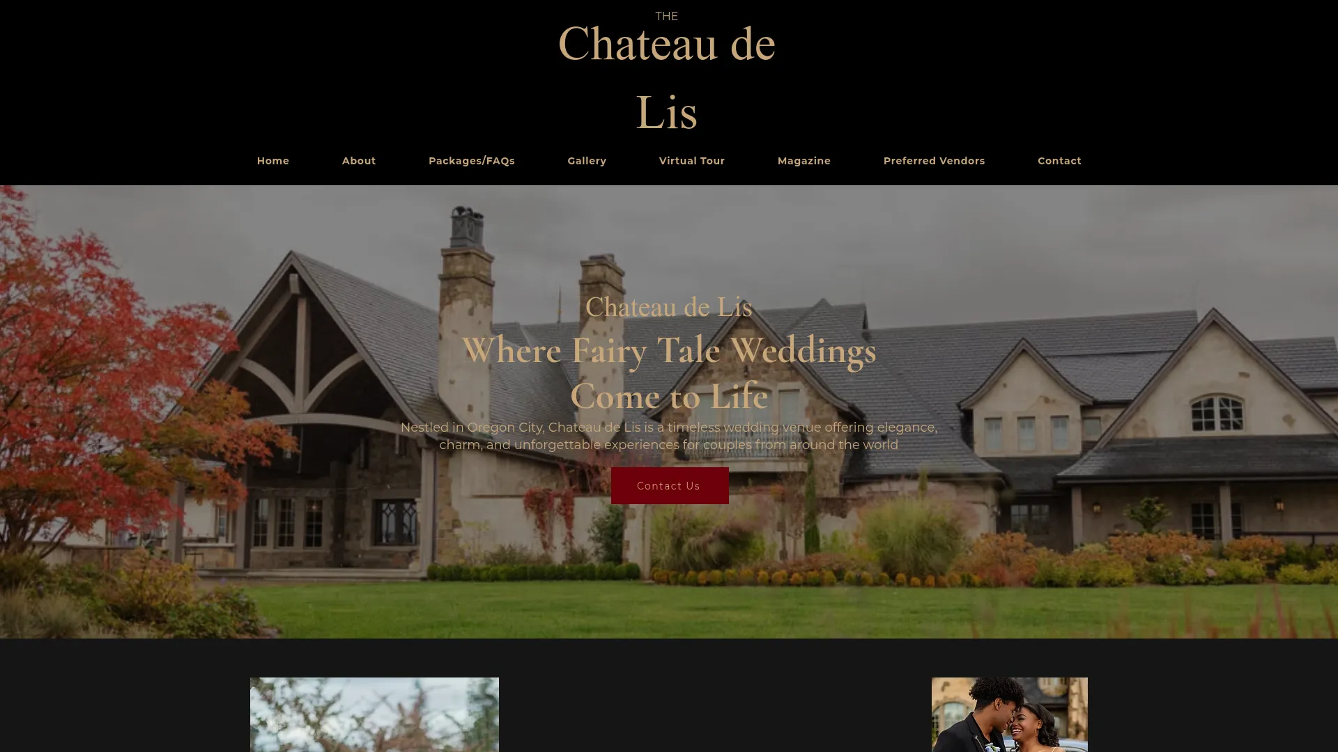Chateau de Lis European castle-style wedding venue with elegant architecture