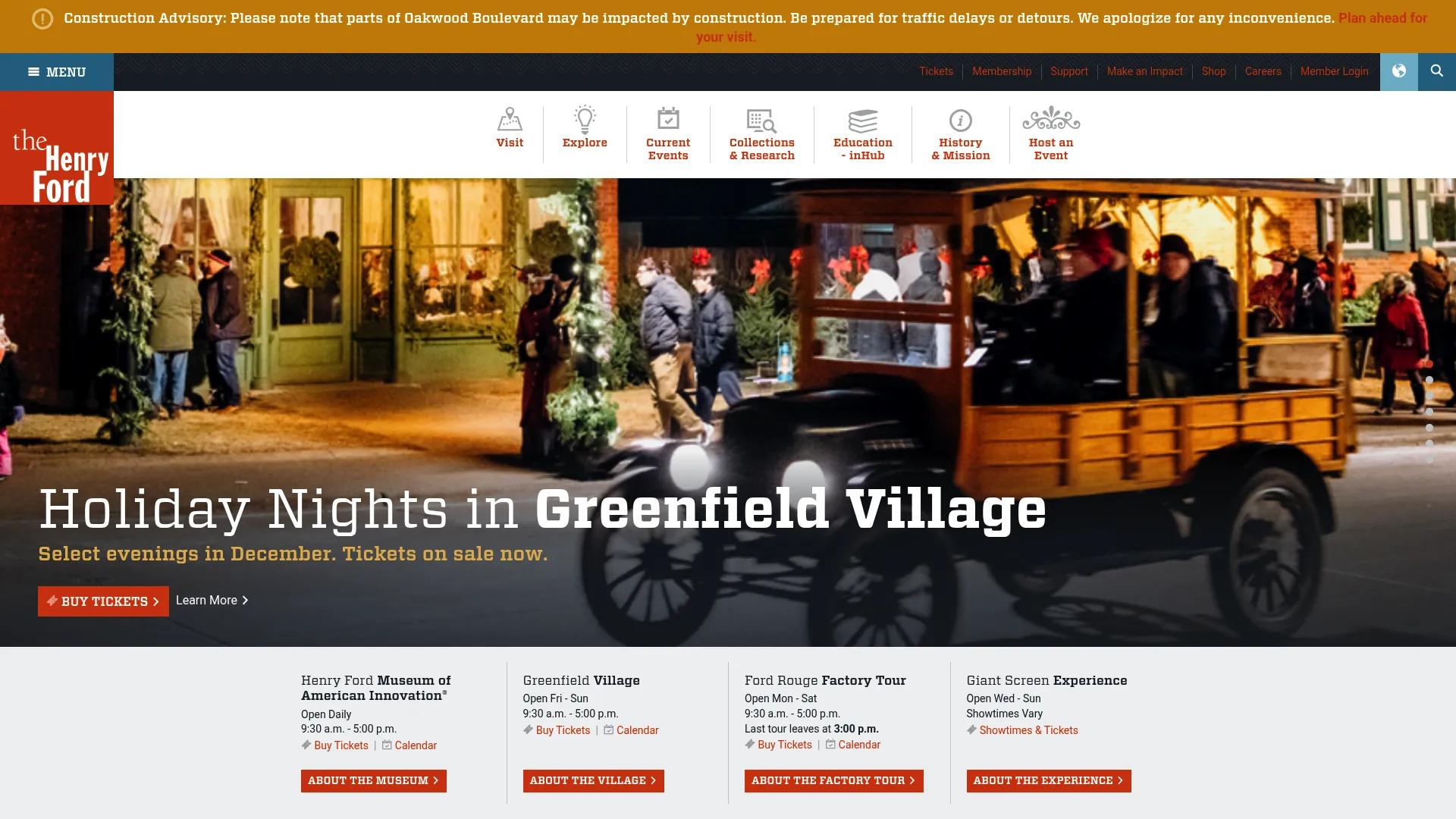 The Henry Ford Museum wedding venue interior