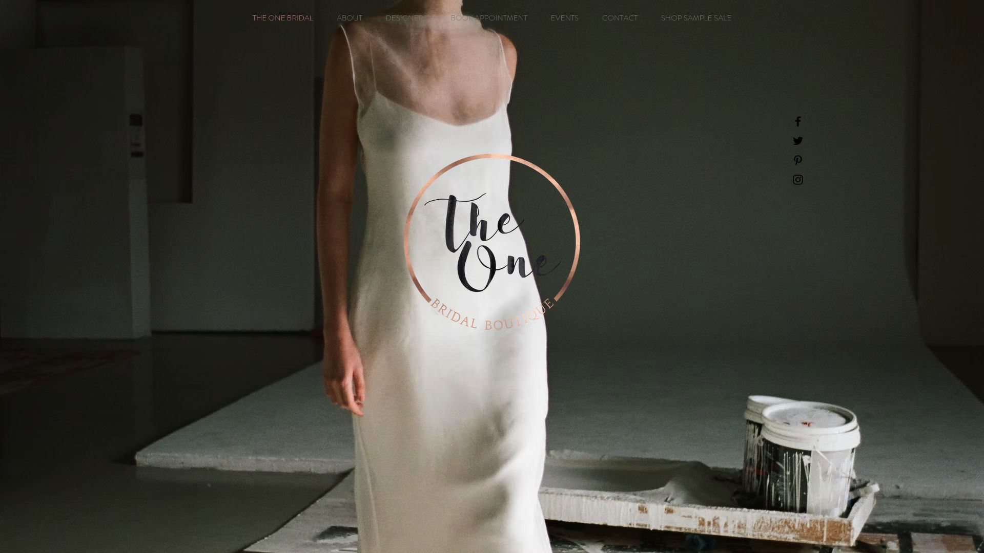 The One Bridal website homepage
