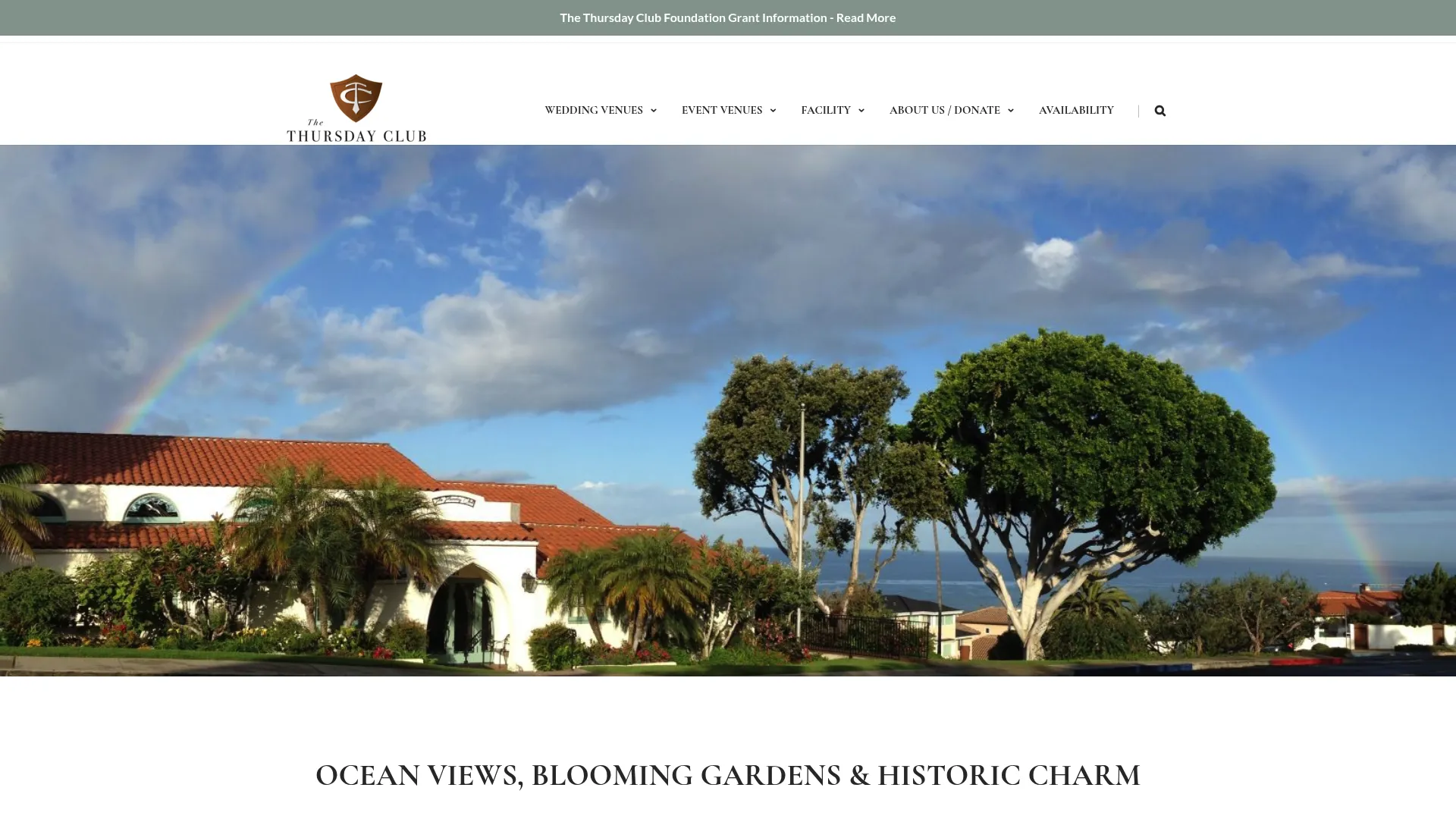 The Thursday Club elegant clubhouse with Pacific Ocean views