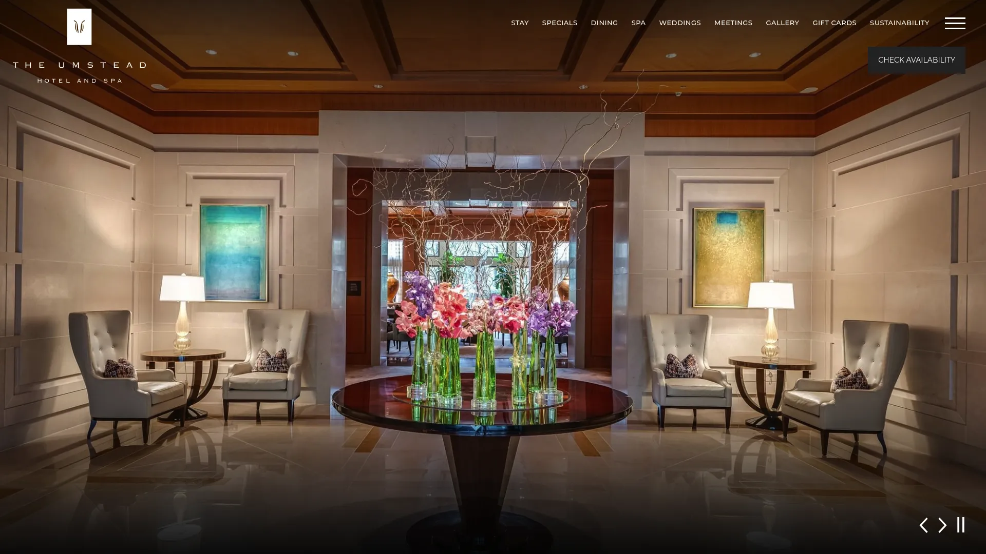 The Umstead Hotel luxury lakeside venue