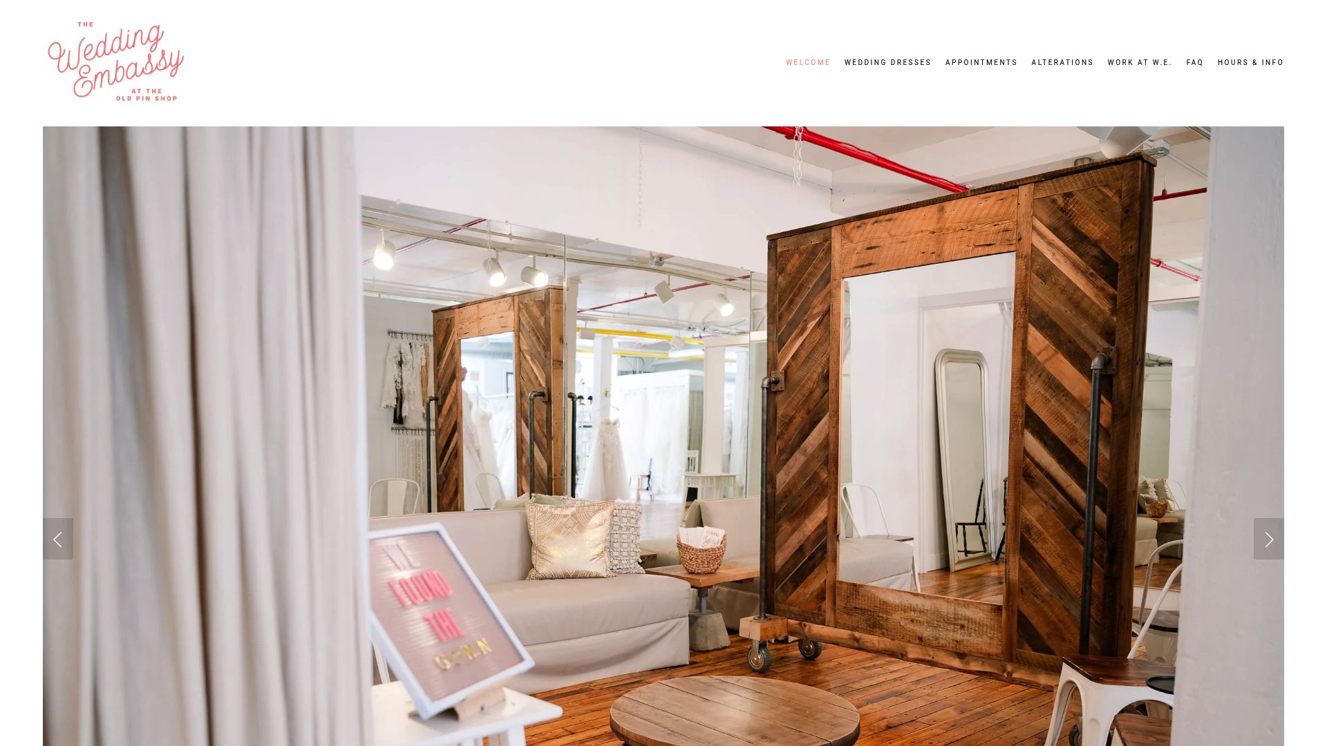 The Wedding Embassy bridal boutique website