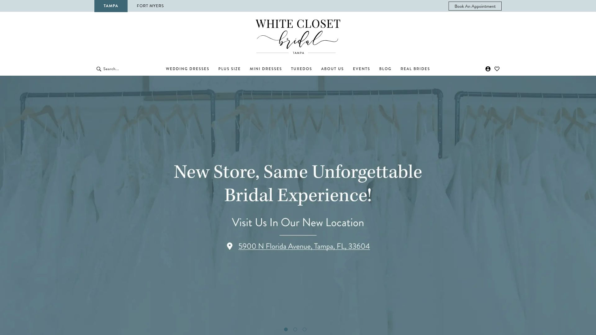 The White Closet Co. website homepage
